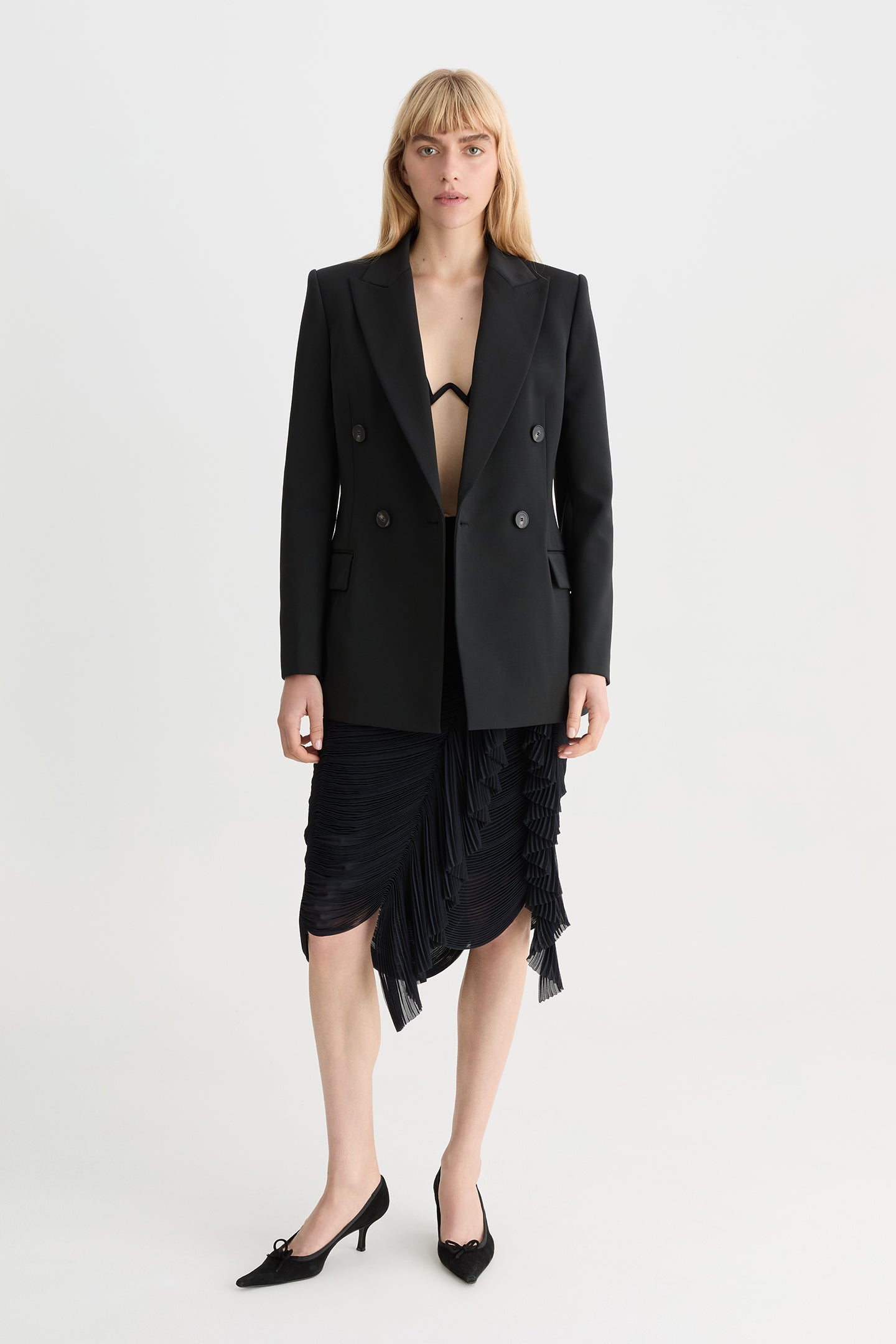 Aeris Sculpted Blazer Black-Willow-Australian-designer