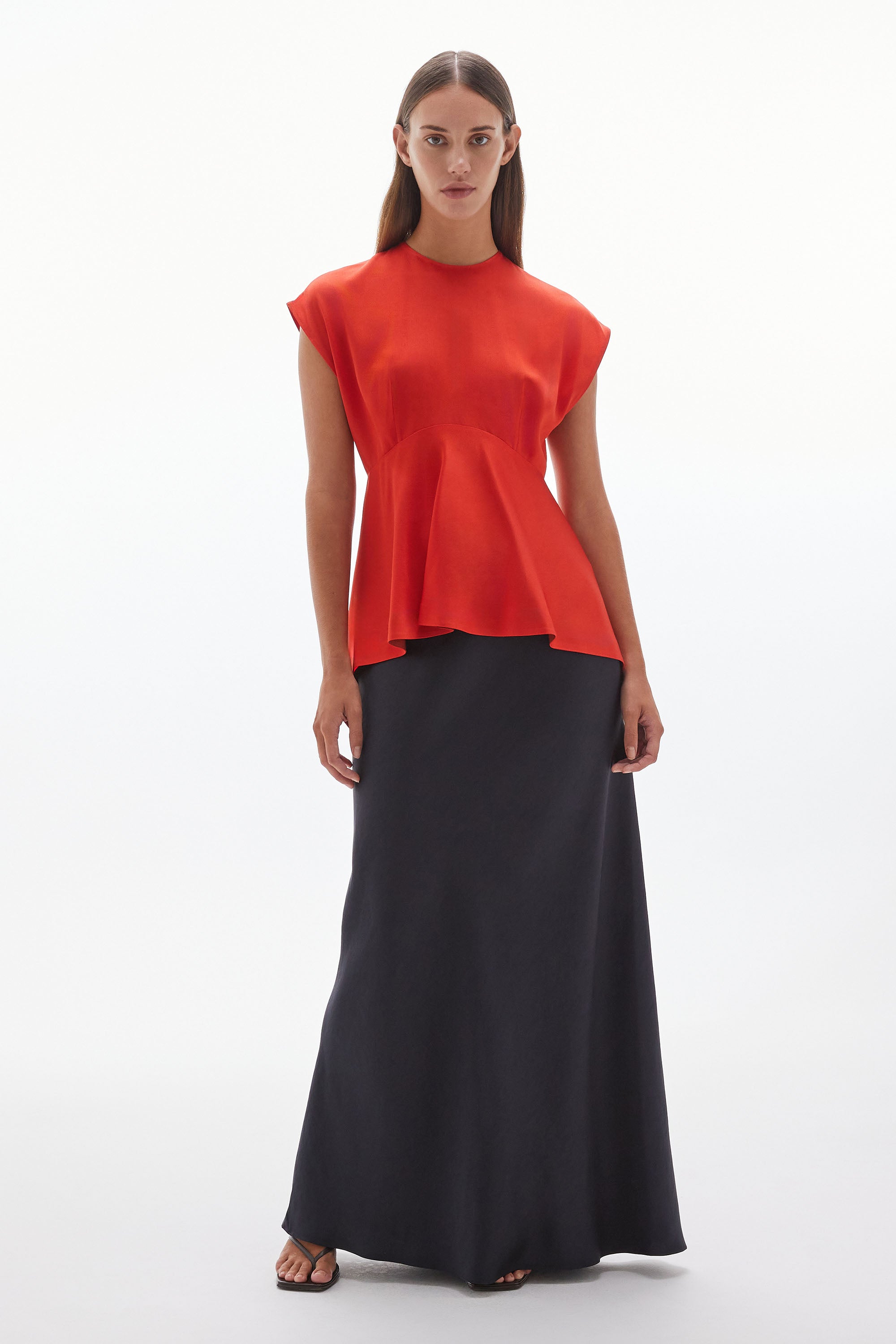 Noa Peplum Top Blood Orange