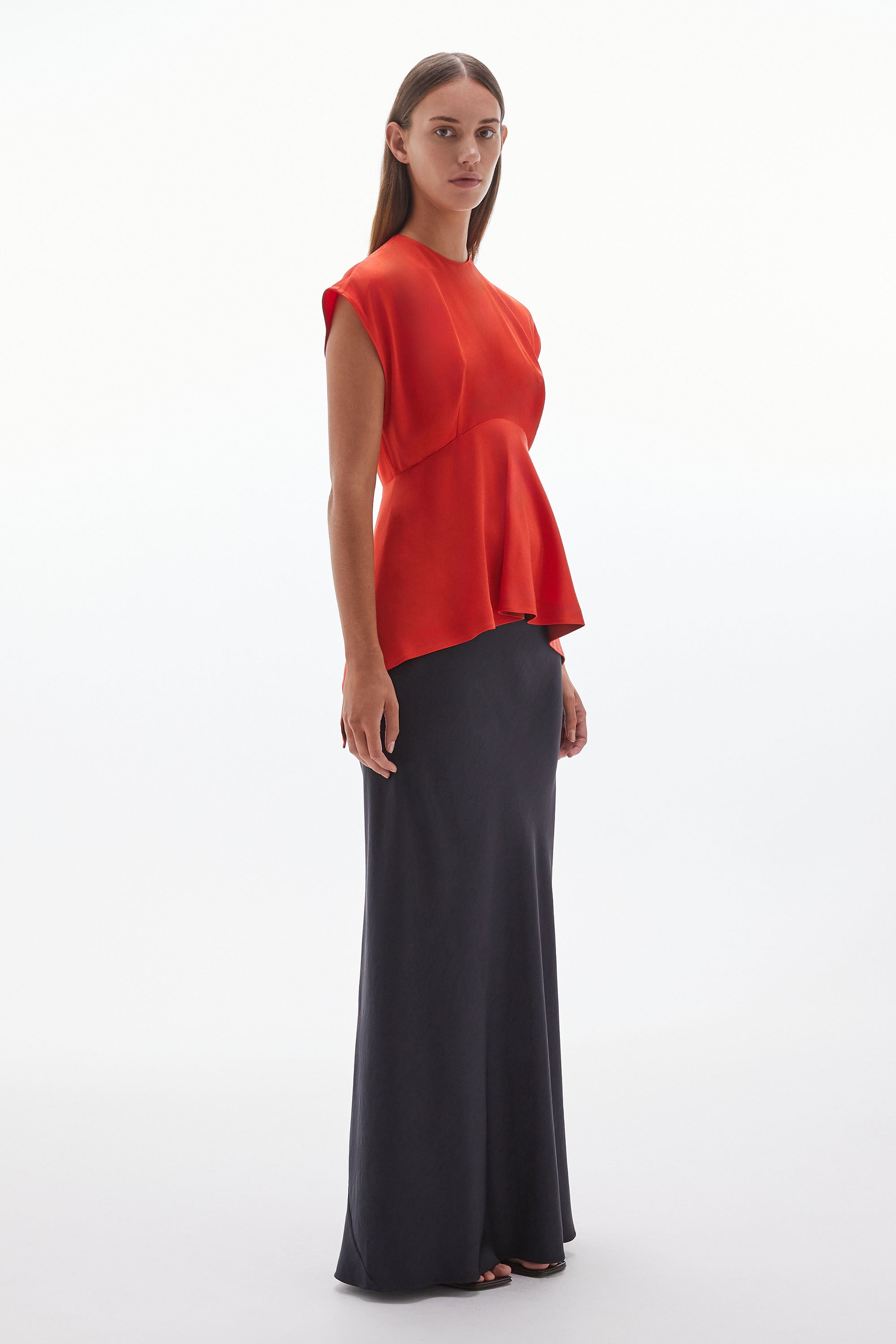 Noa Peplum Top Blood Orange