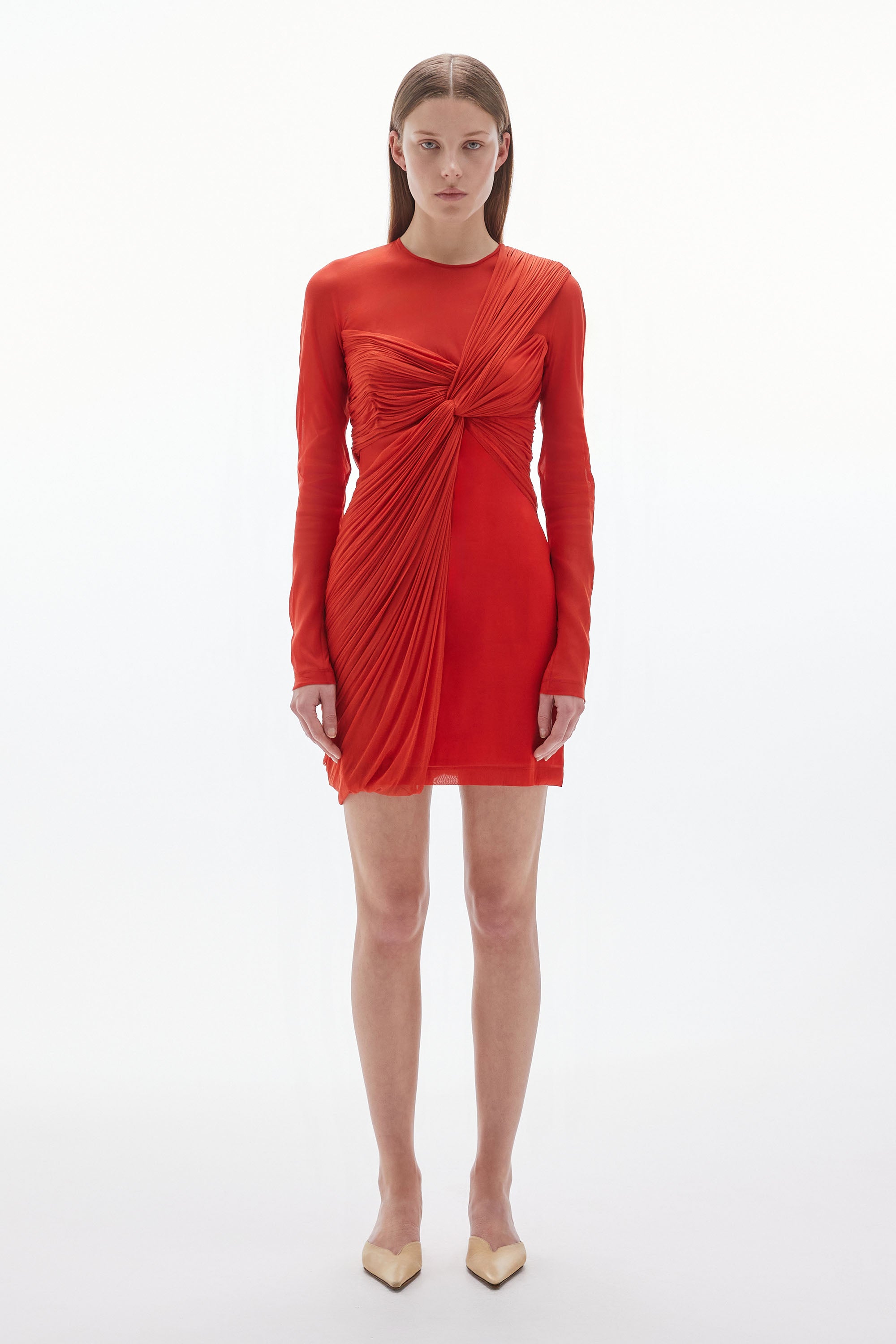 Pala Silk Mini Dress Blood Orange