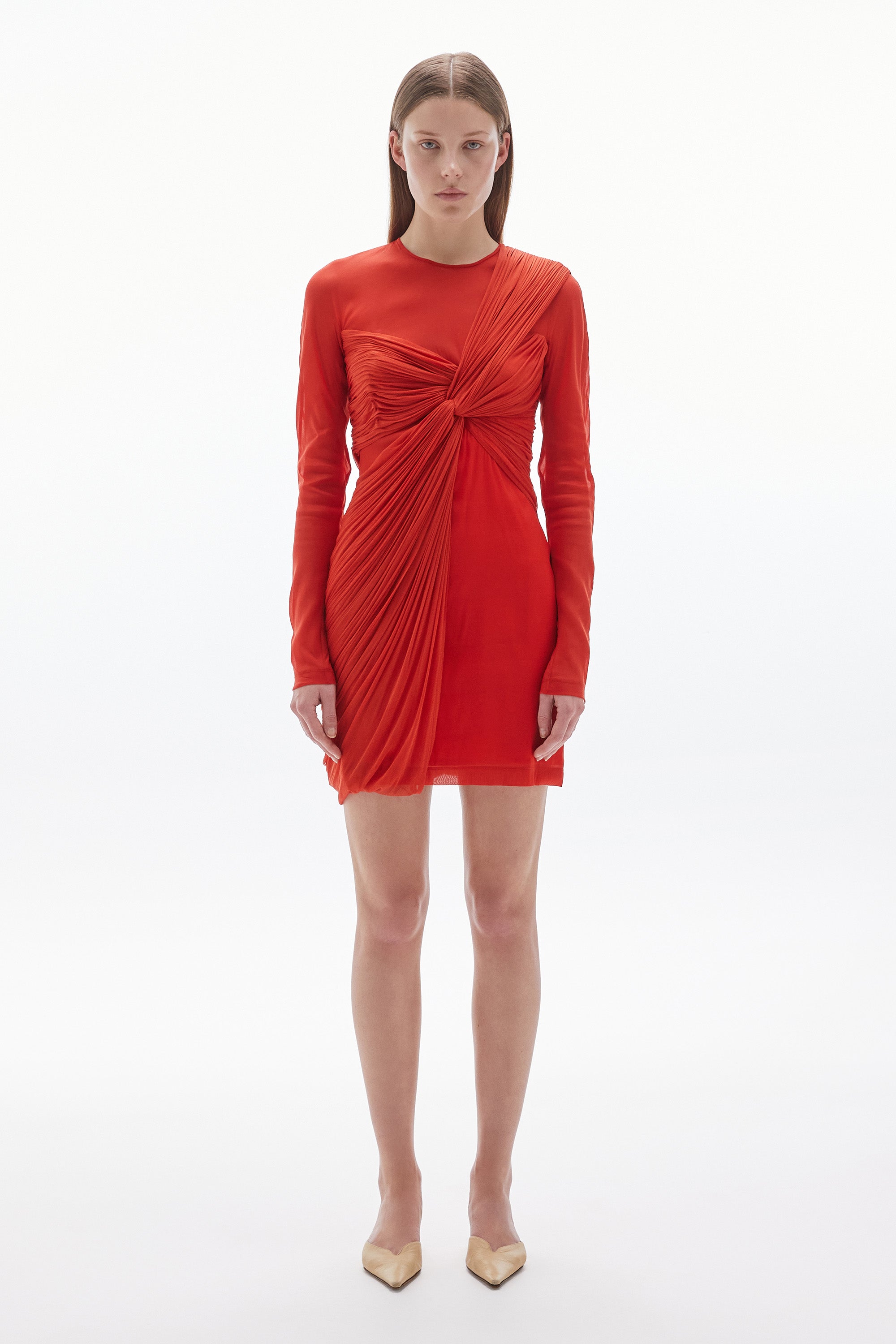 Pala Silk Mini Dress Blood Orange