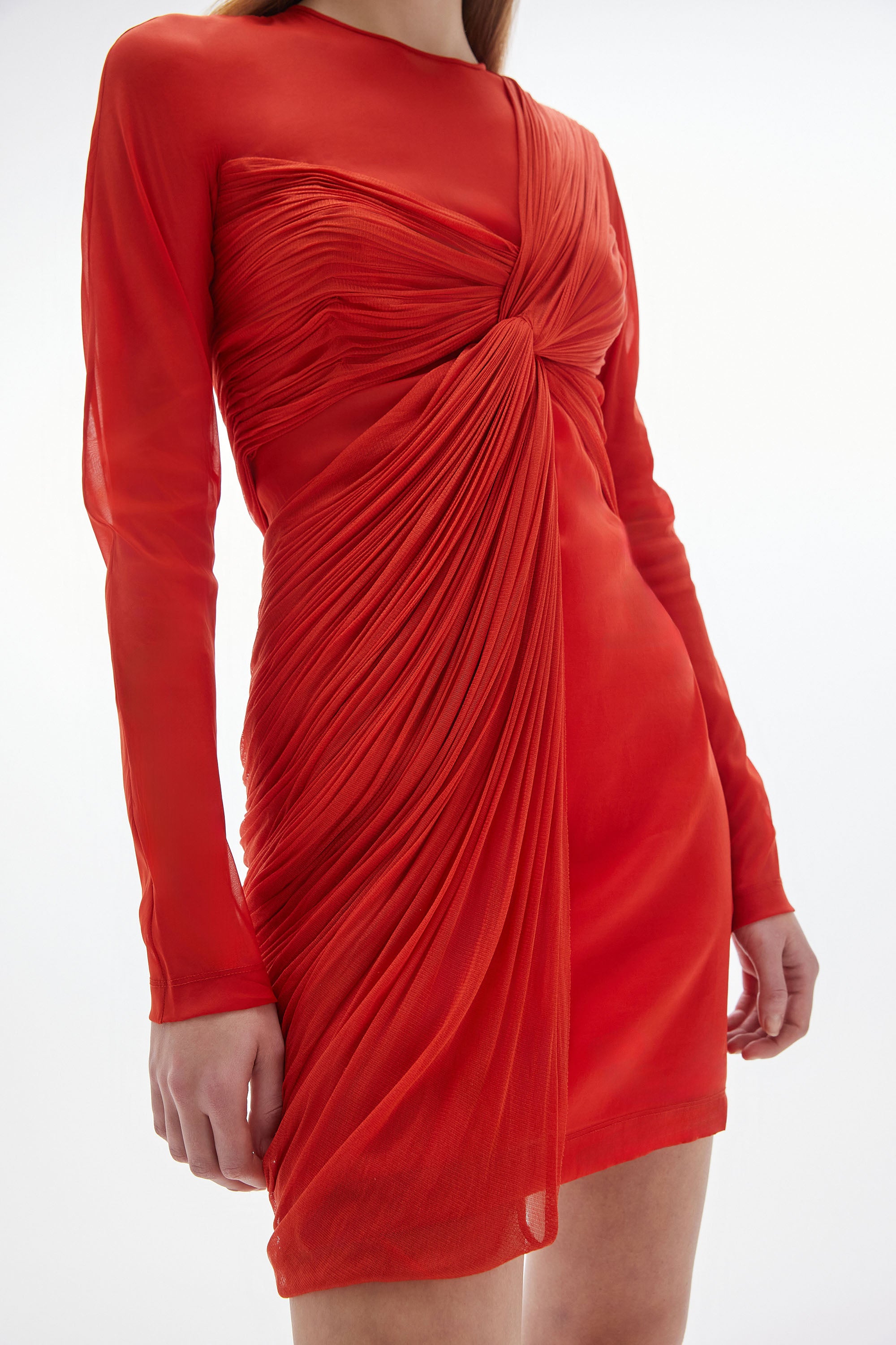 Pala Silk Mini Dress Blood Orange