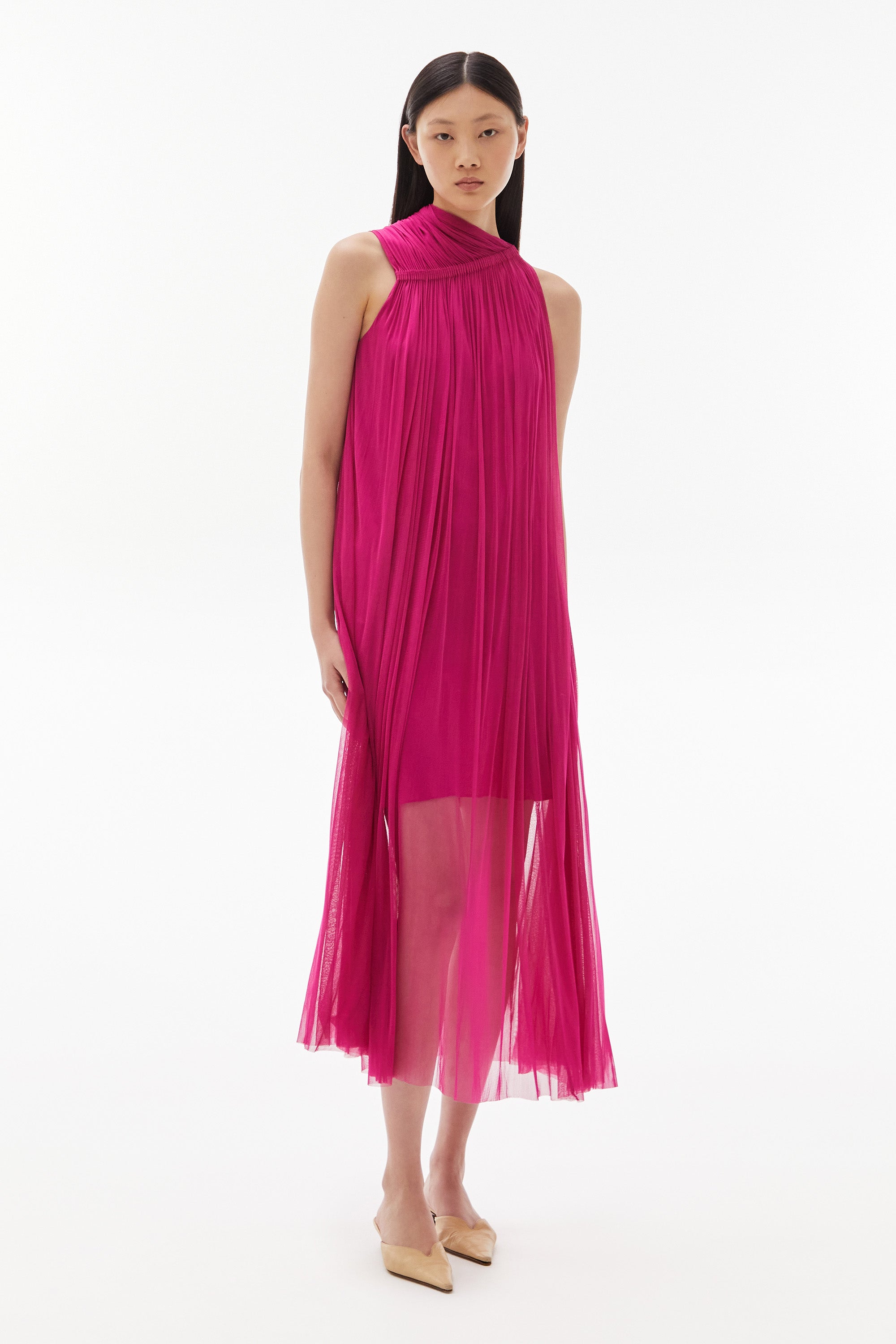 Issa Silk Dress Magenta