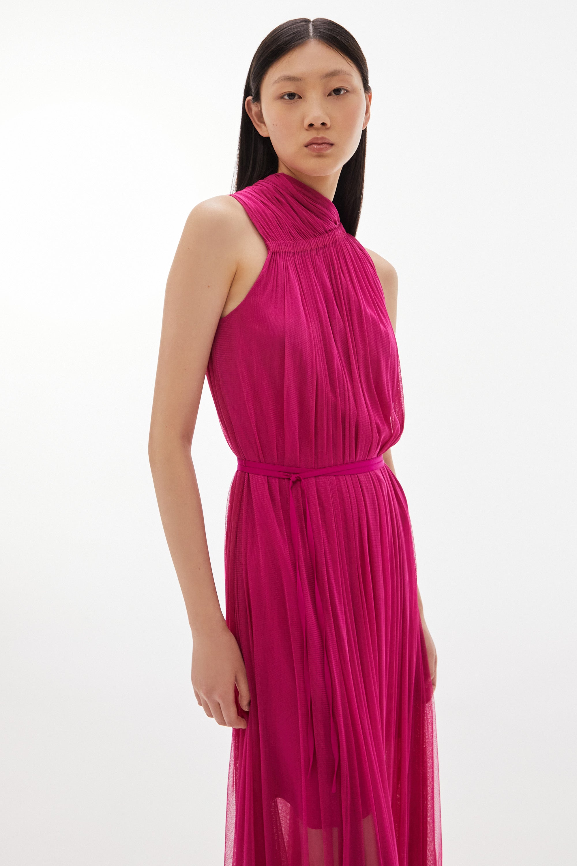 Issa Silk Dress Magenta