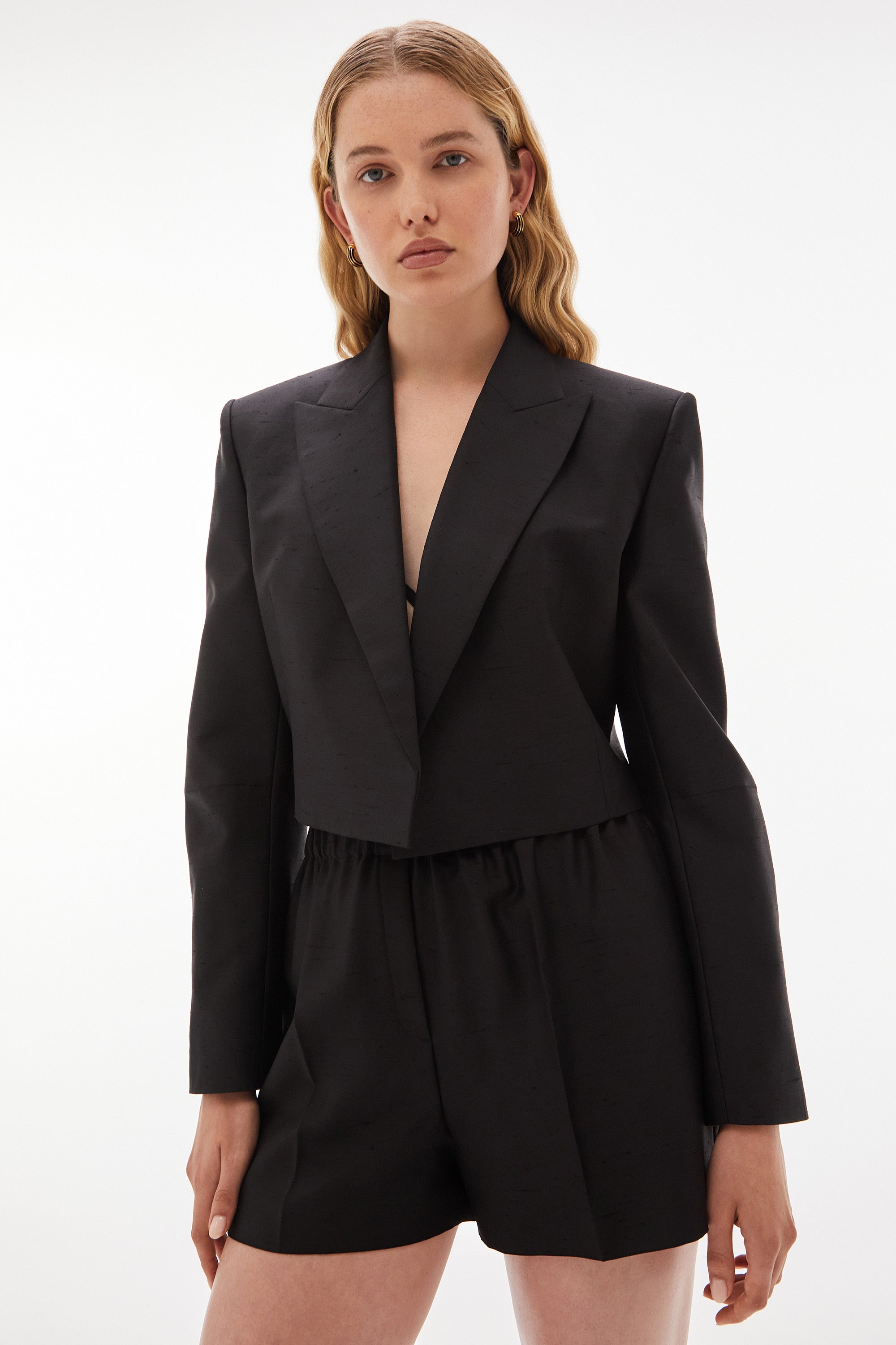 Silas Crop Jacket Black