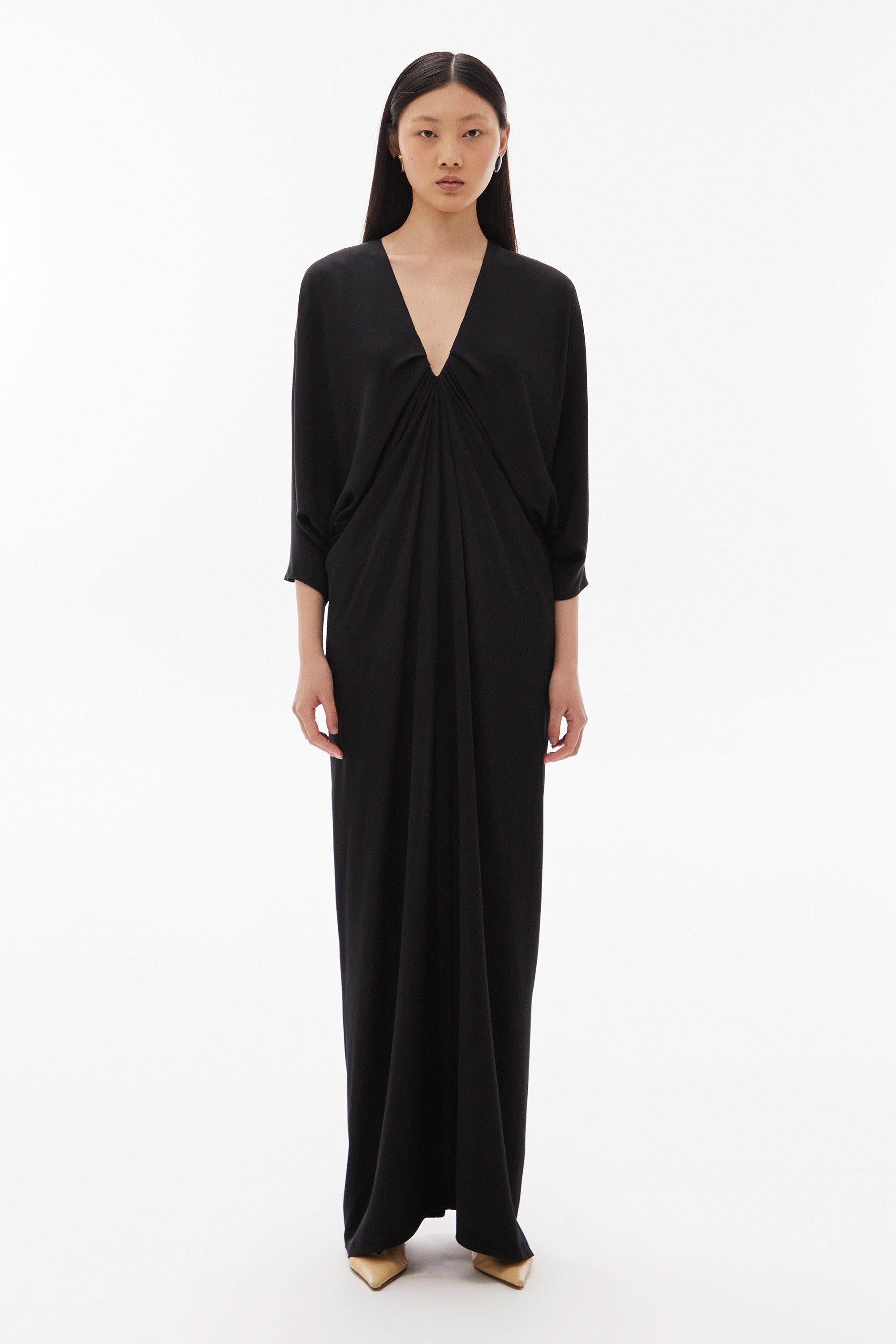 Medea Silk Bias Dress Black