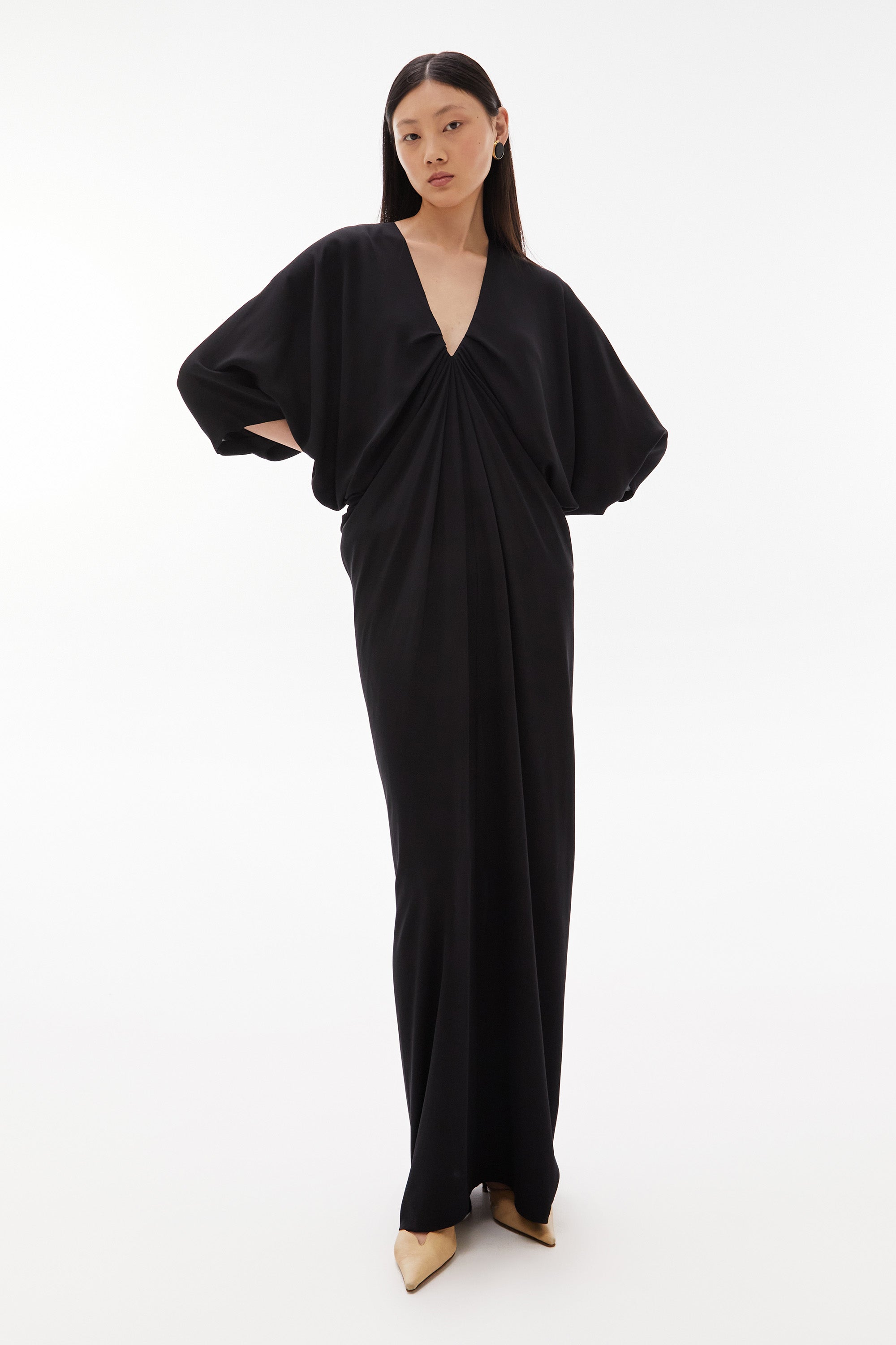 Medea Silk Bias Dress Black