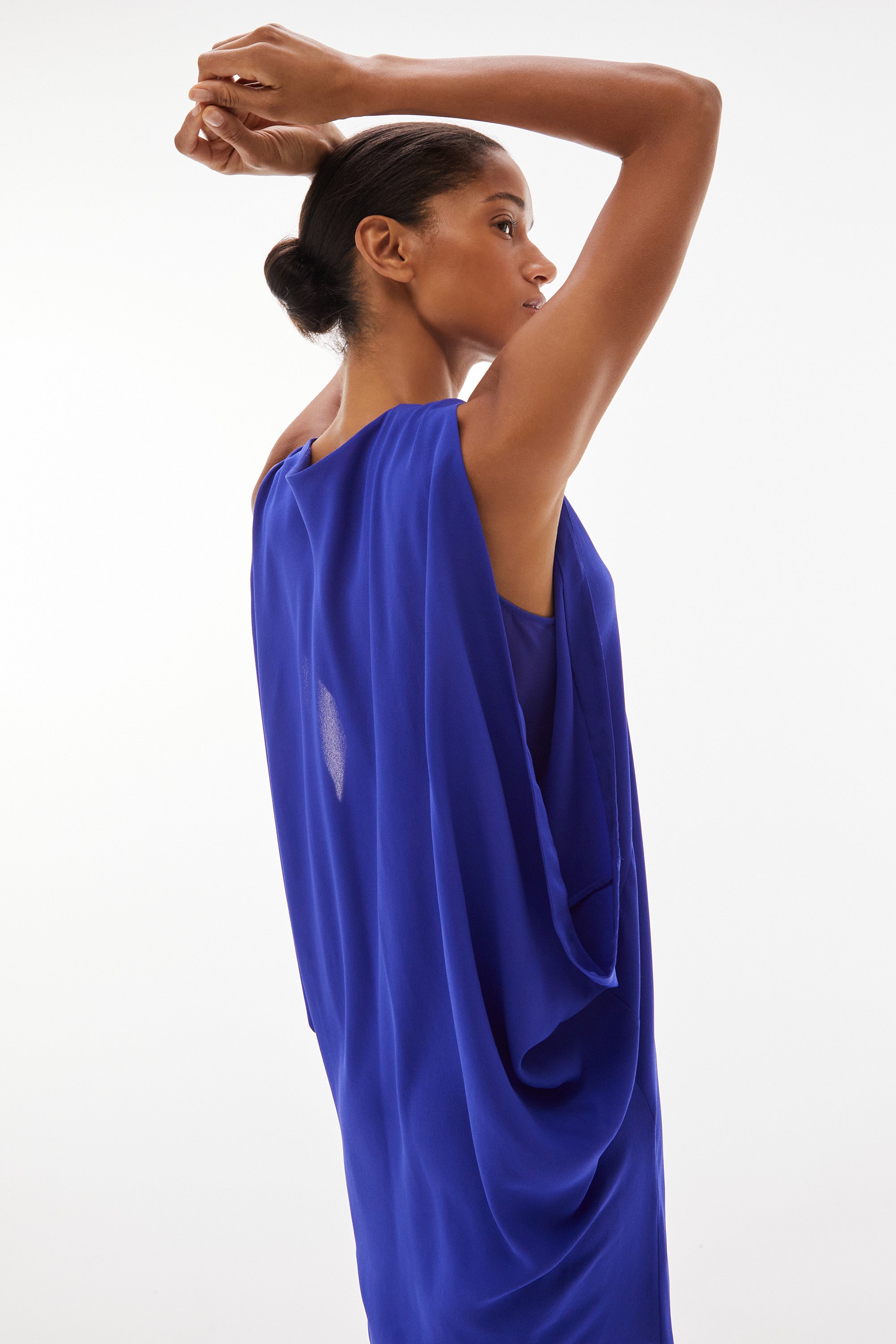 Medea Silk Magyar Dress Electric