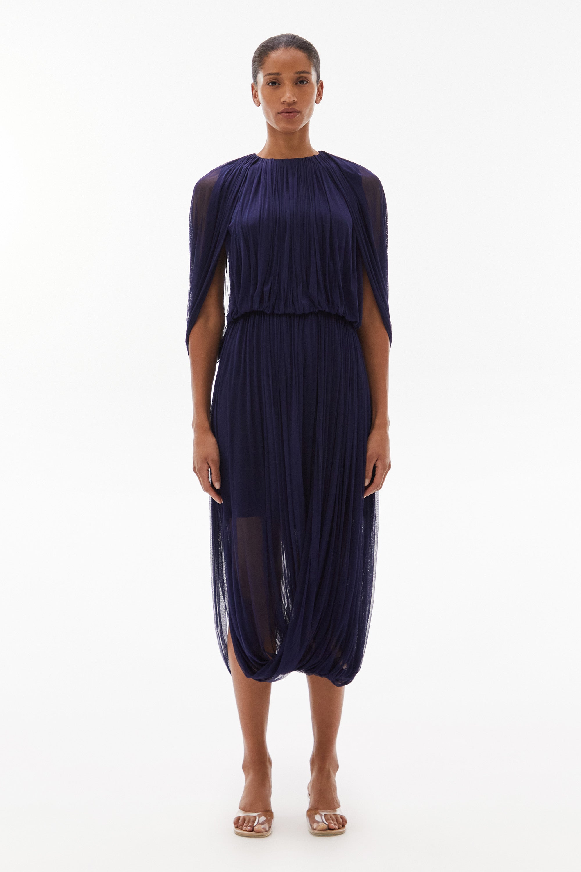 Issa Silk Loop Dress Midnight
