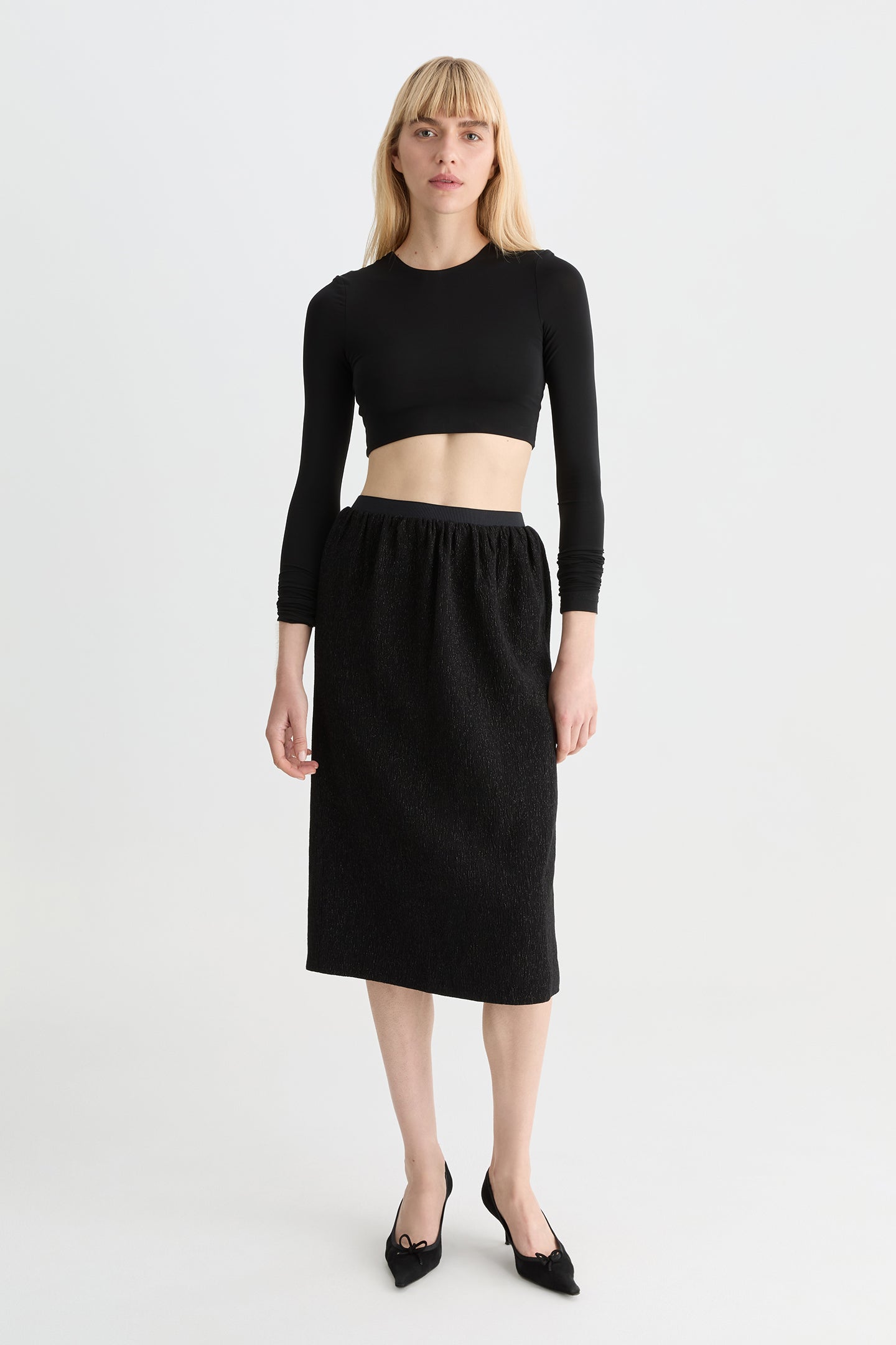 Ren Lamé Skirt Black-Willow-Australian-designer