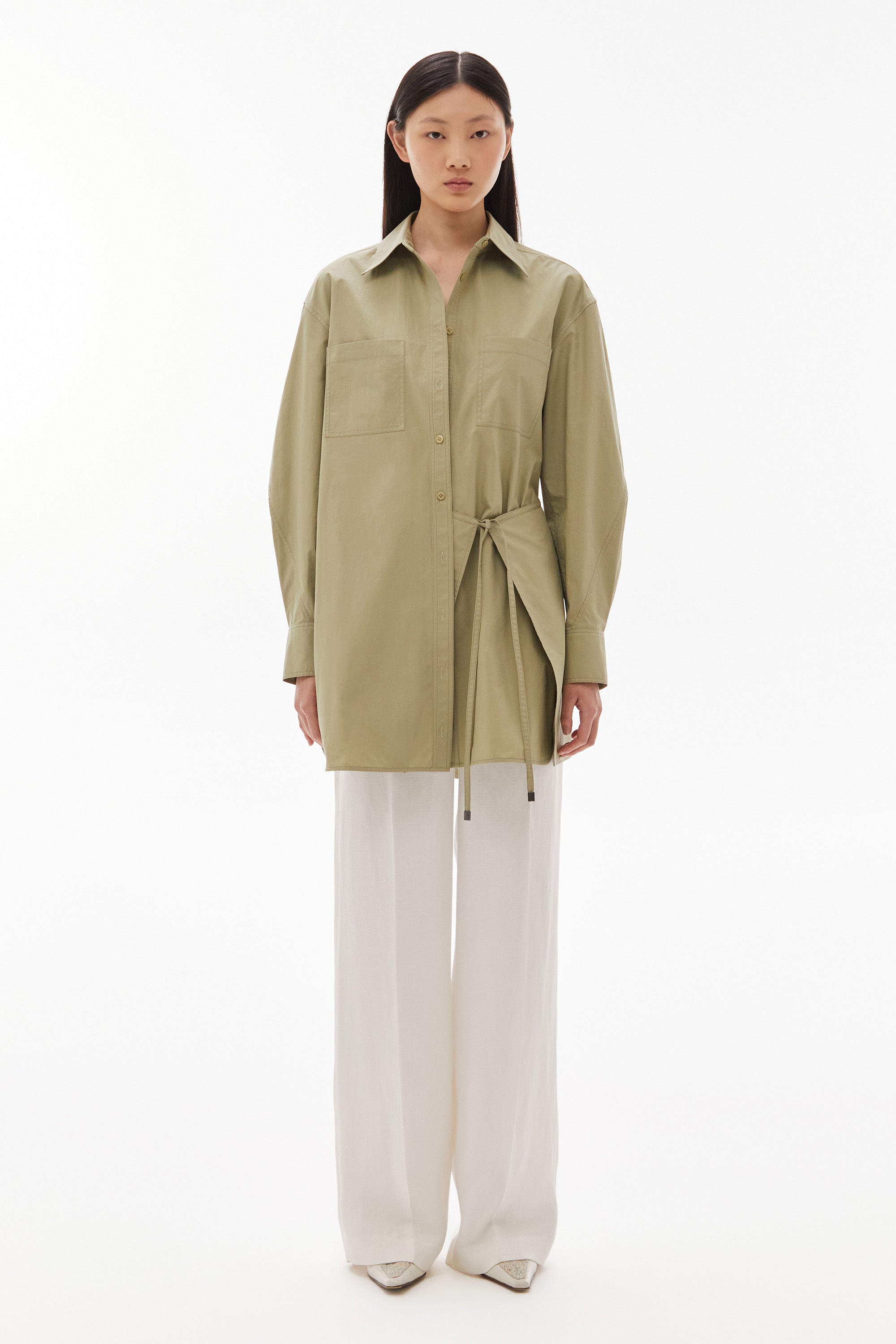 WILLOW-Cyrus Shirt Dress Sage