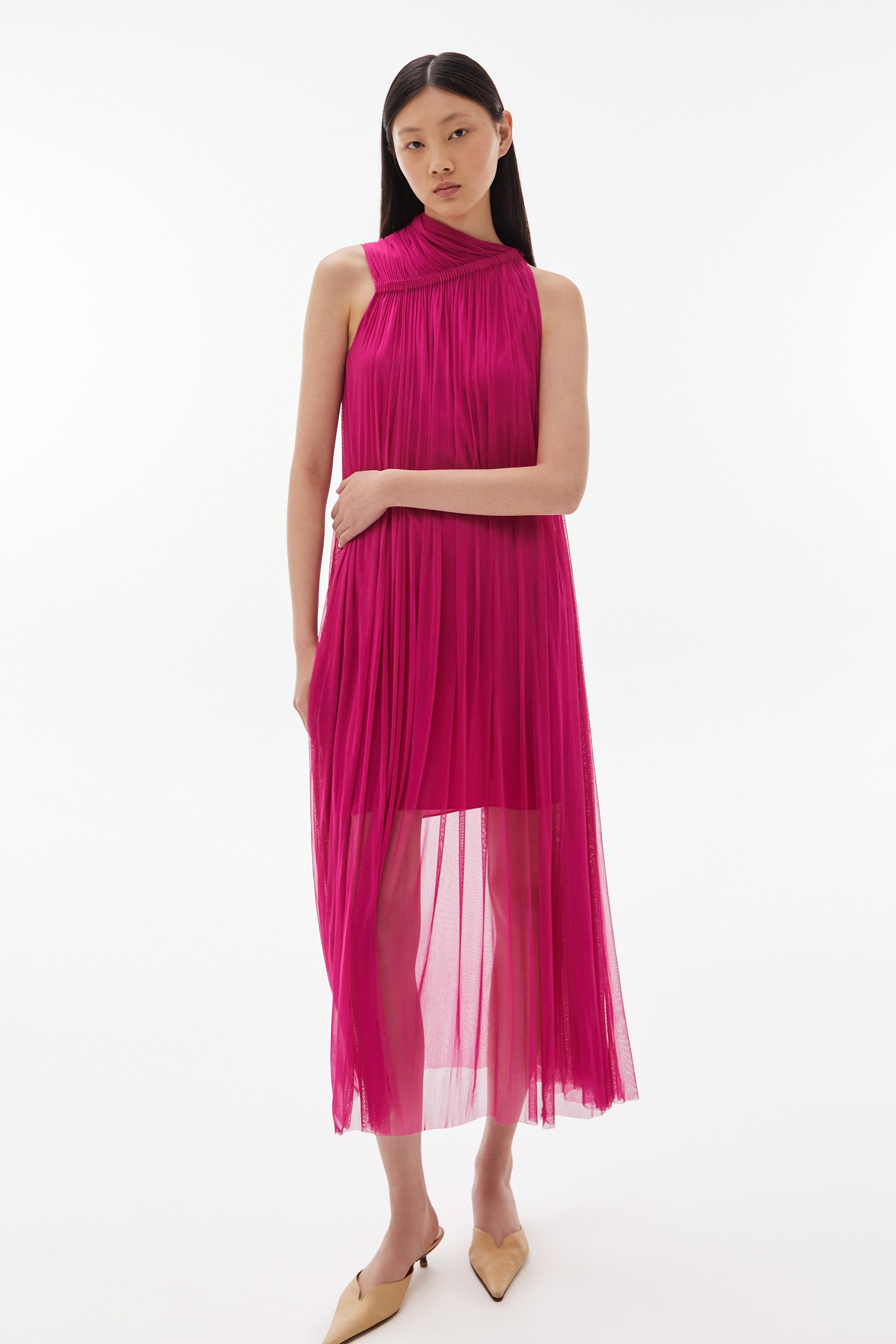 WILLOW-Issa Silk Dress Magenta
