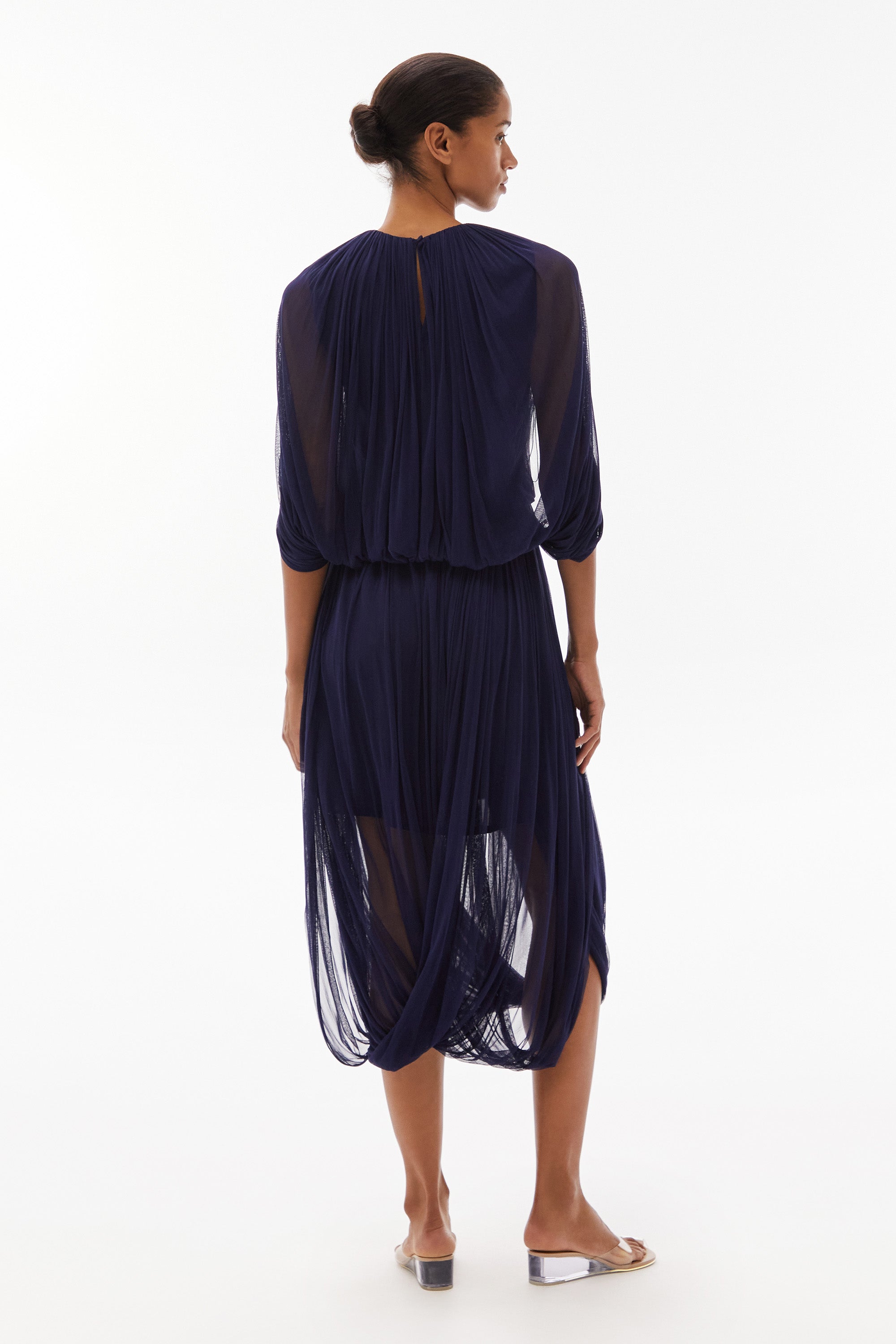 WILLOW-Issa Silk Loop Dress Midnight