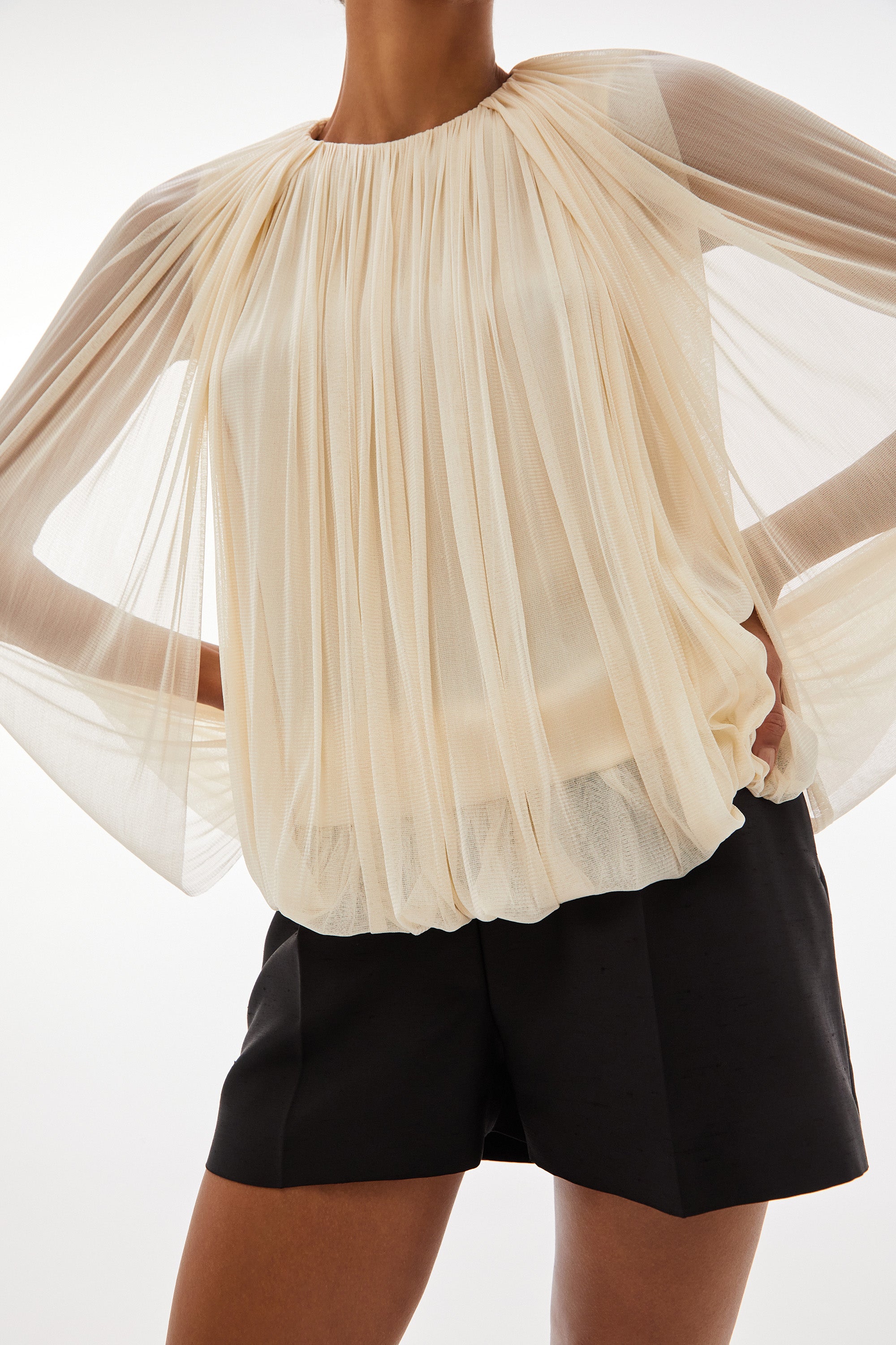 WILLOW-Issa Silk Loop Top Butter