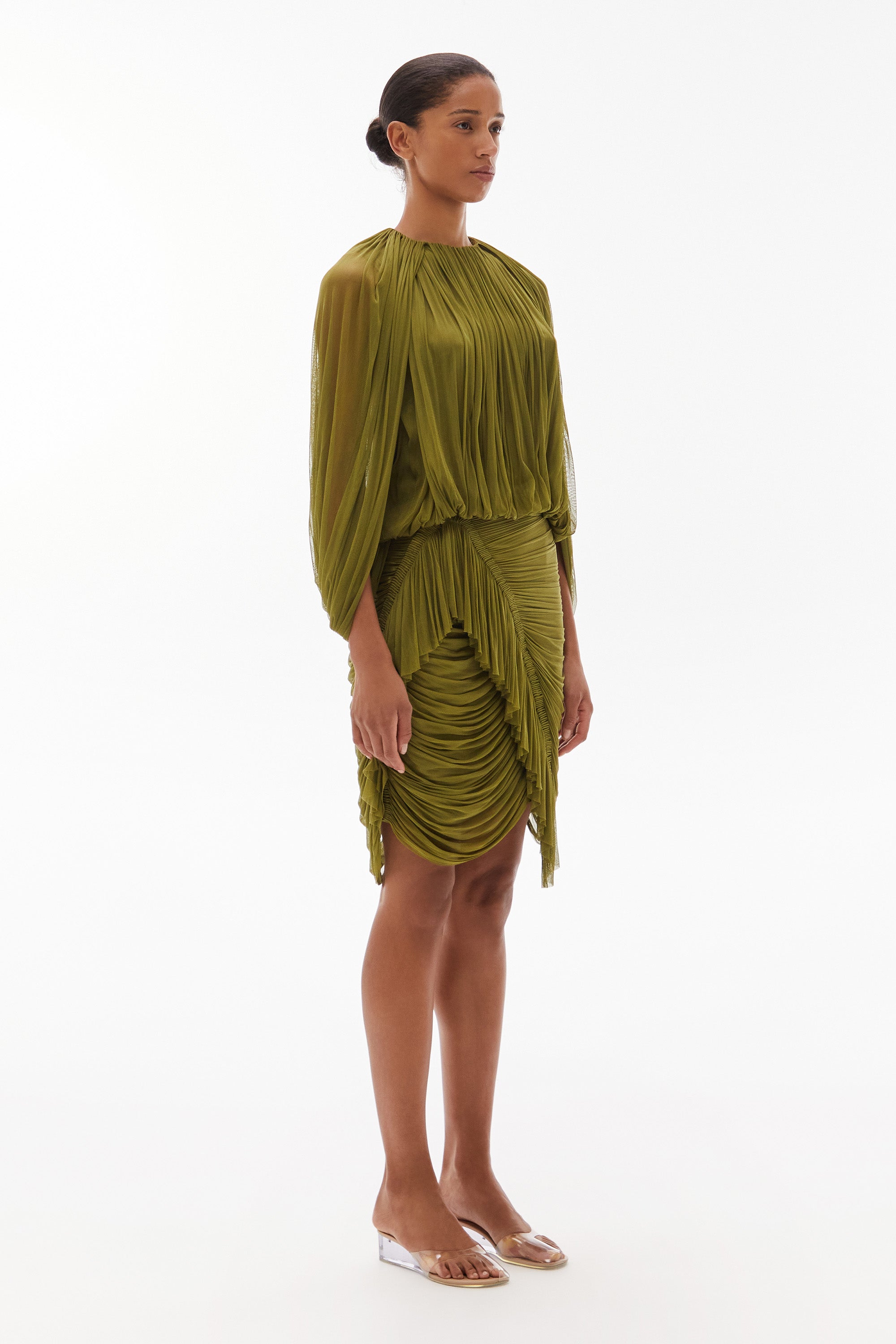 WILLOW-Issa Silk Skirt Avocado