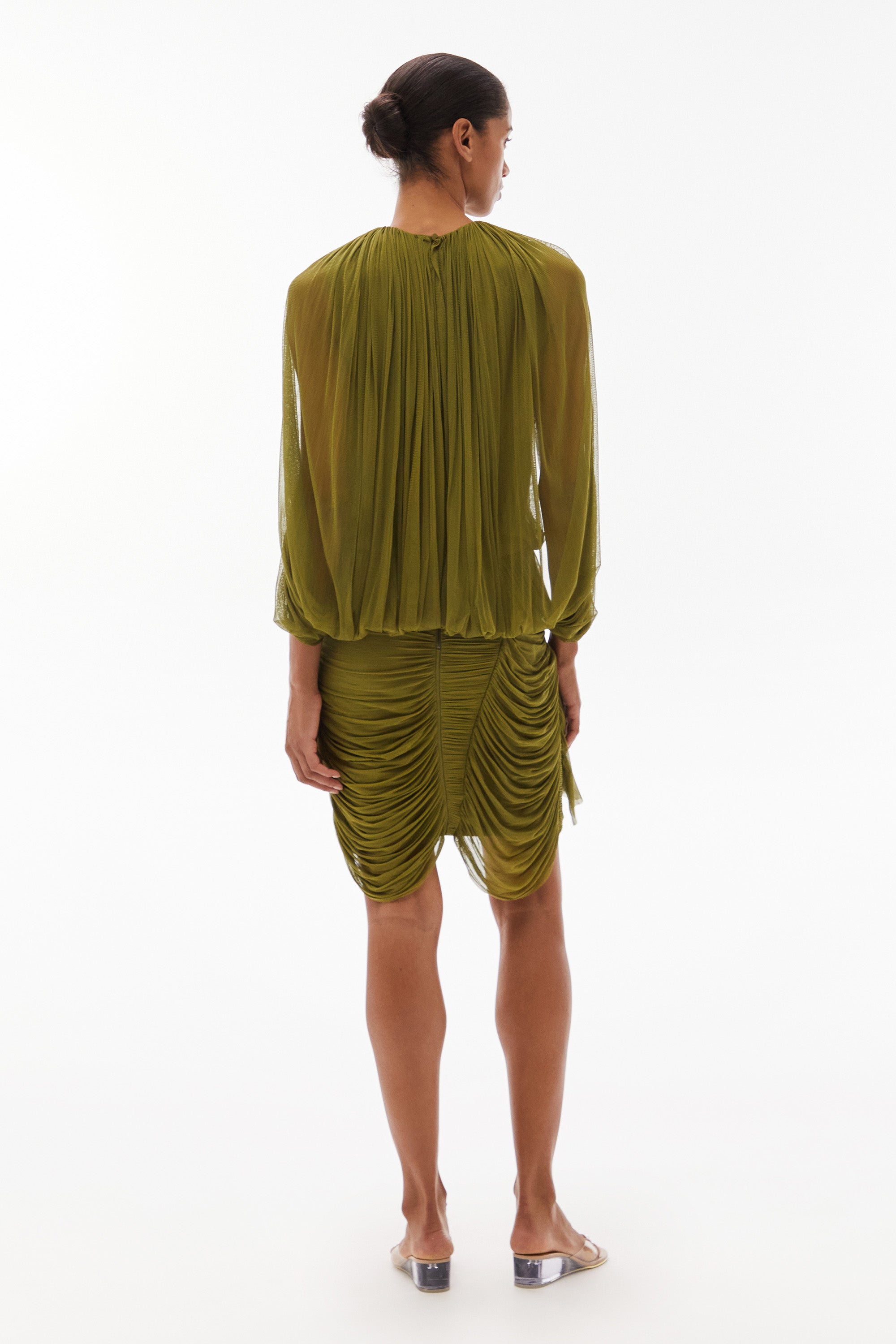 WILLOW-Issa Silk Skirt Avocado
