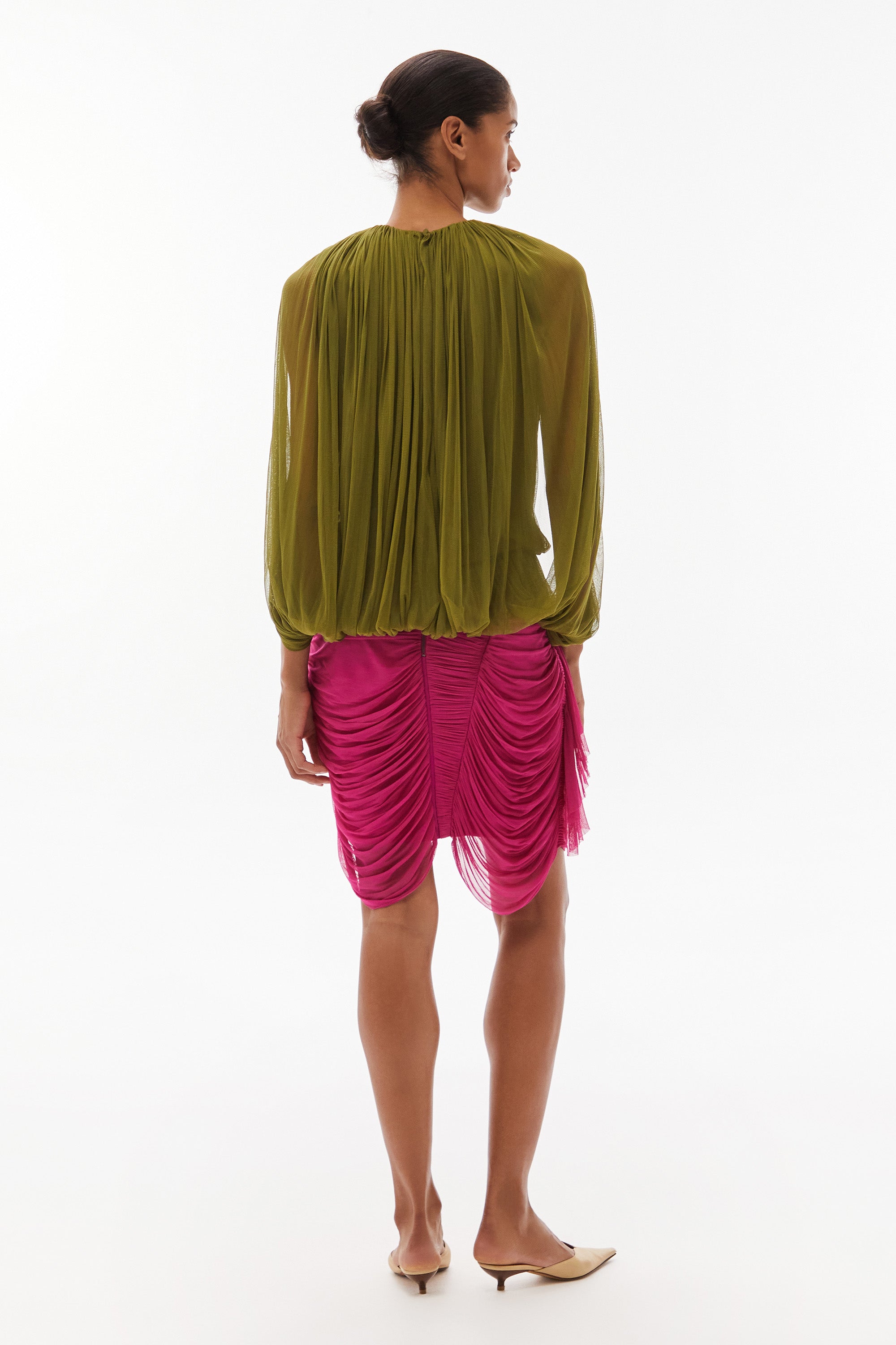 WILLOW-Issa Silk Skirt Magenta