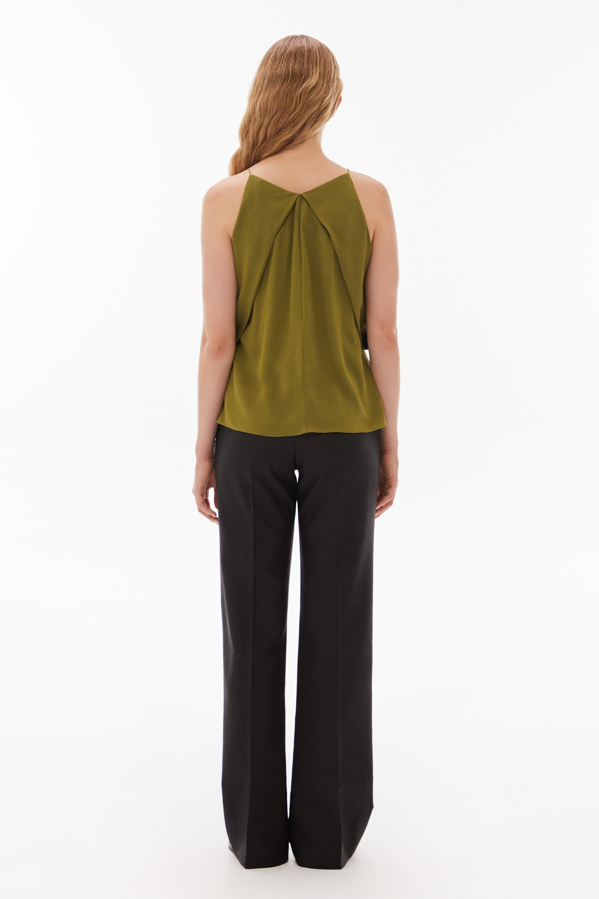 WILLOW-Medea Silk Origami Top Avocado