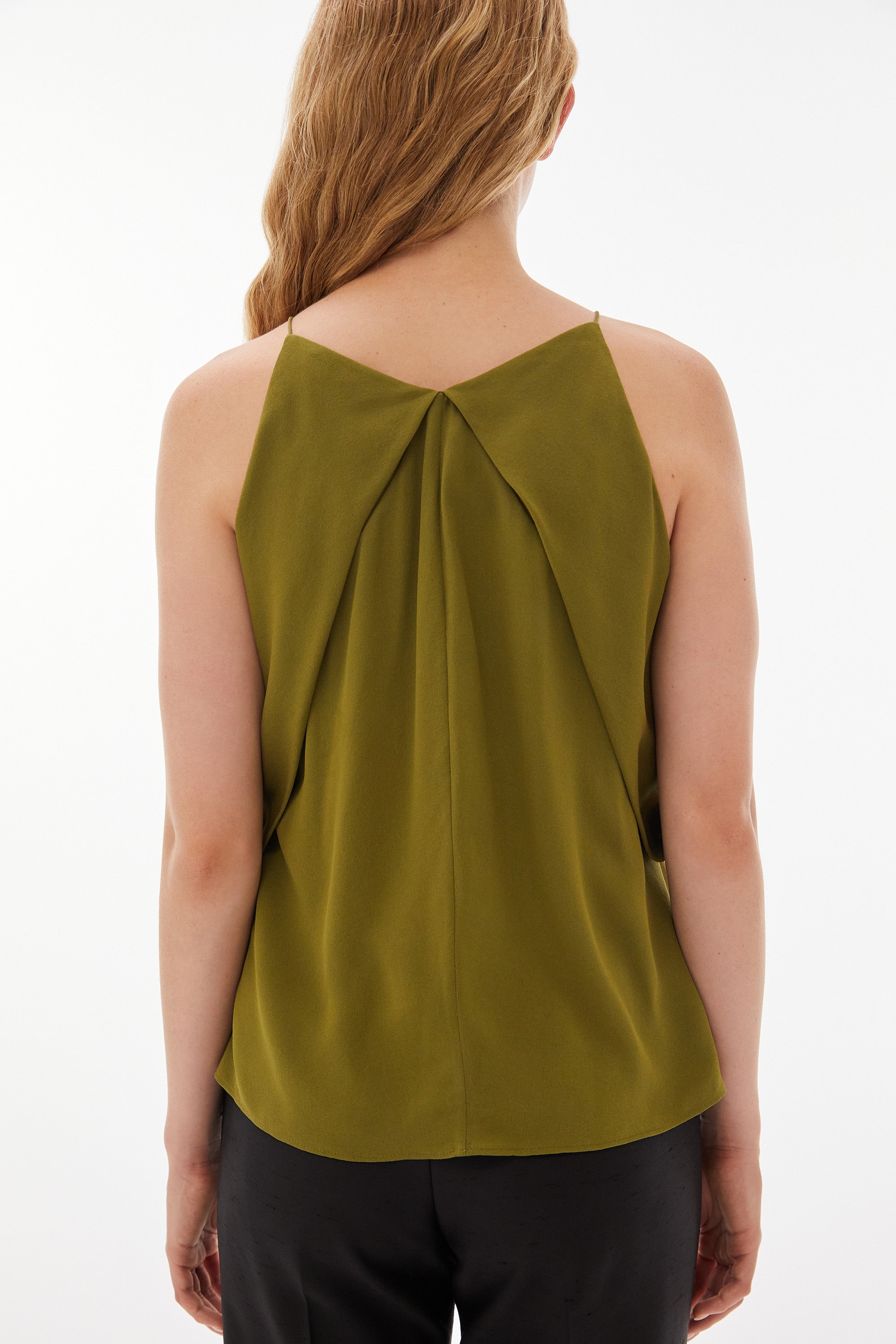 WILLOW-Medea Silk Origami Top Avocado