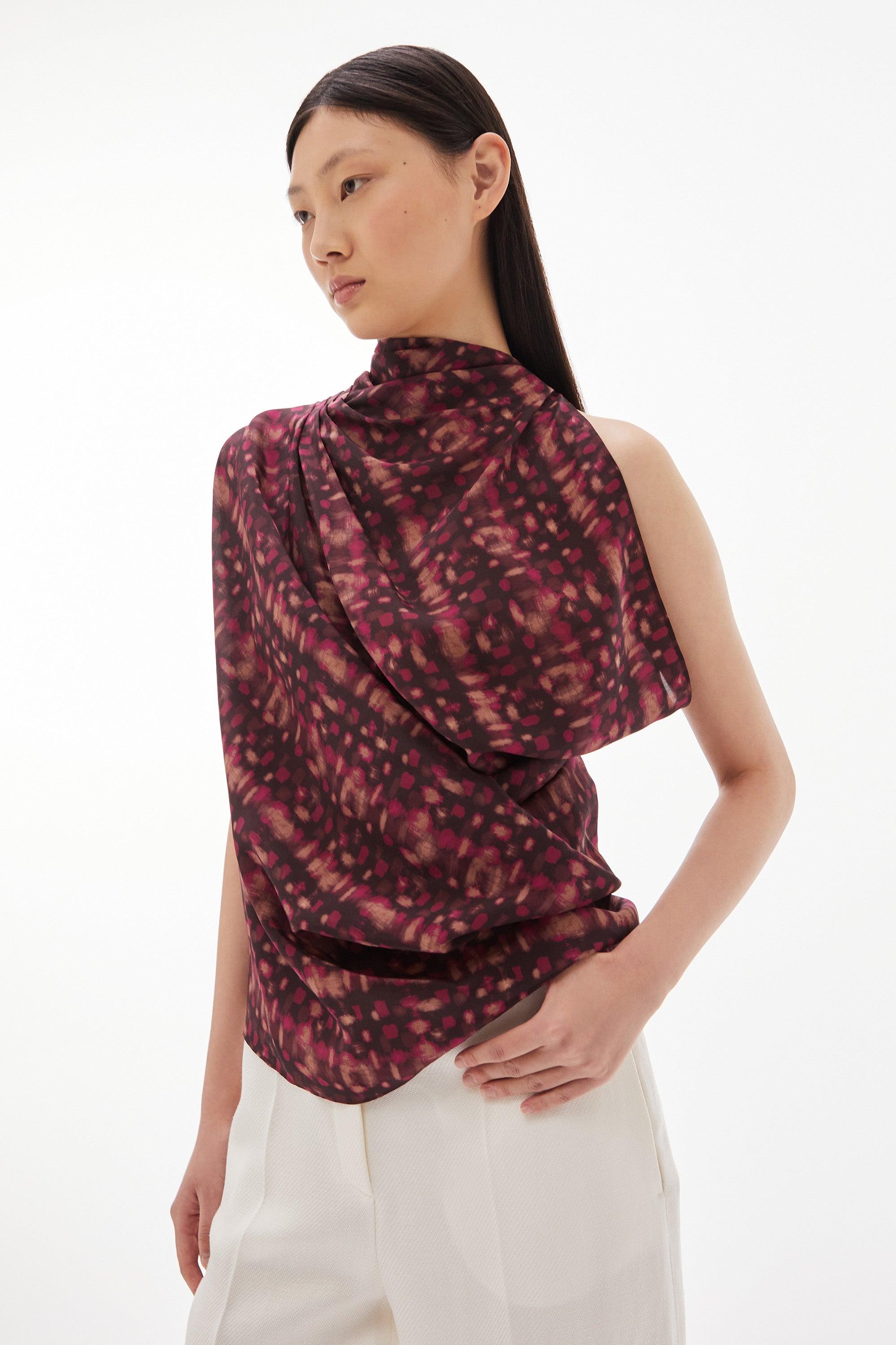 WILLOW-Seren Silk Top Print
