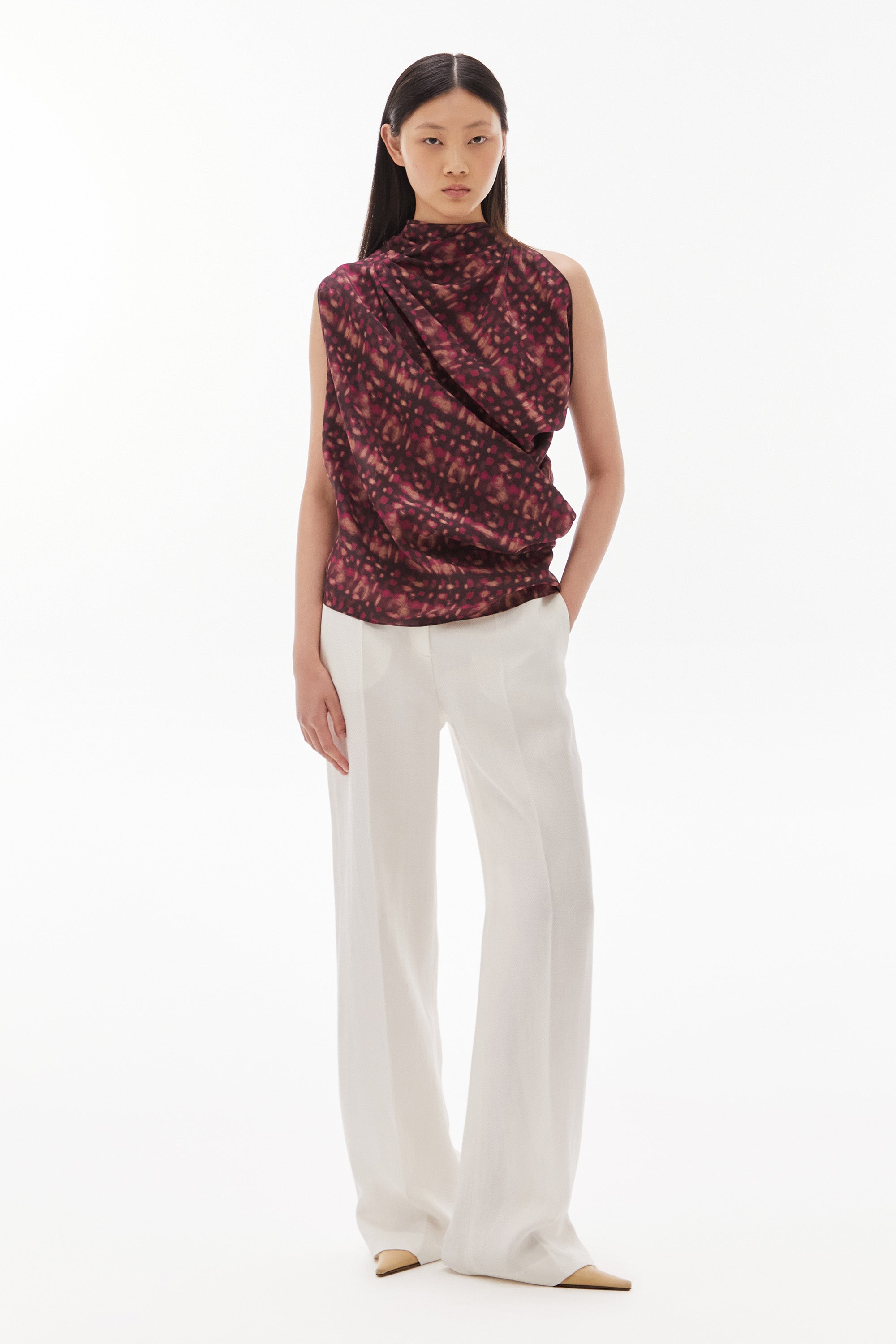 WILLOW-Seren Silk Top Print