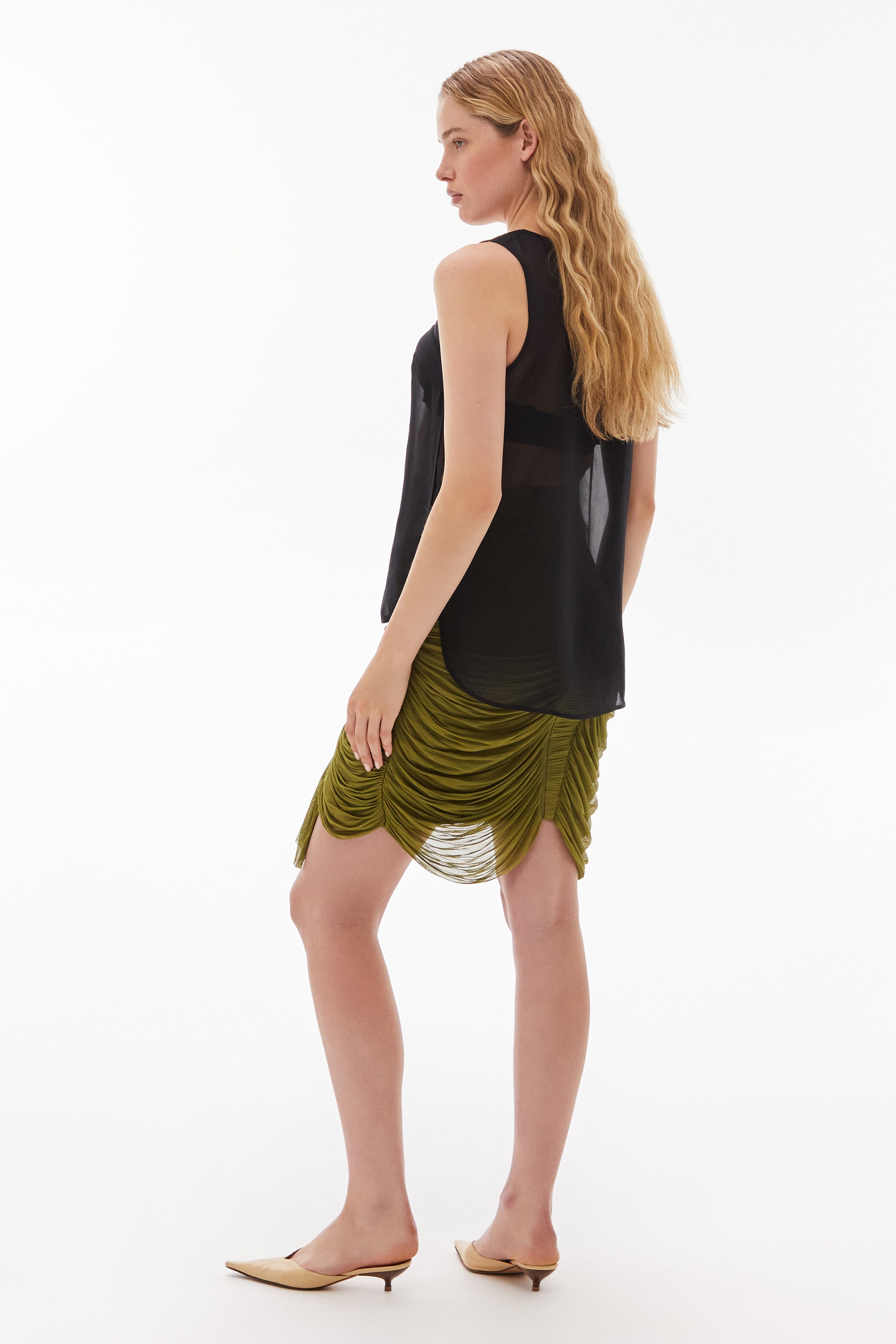 WILLOW-Sora Silk Tank Black