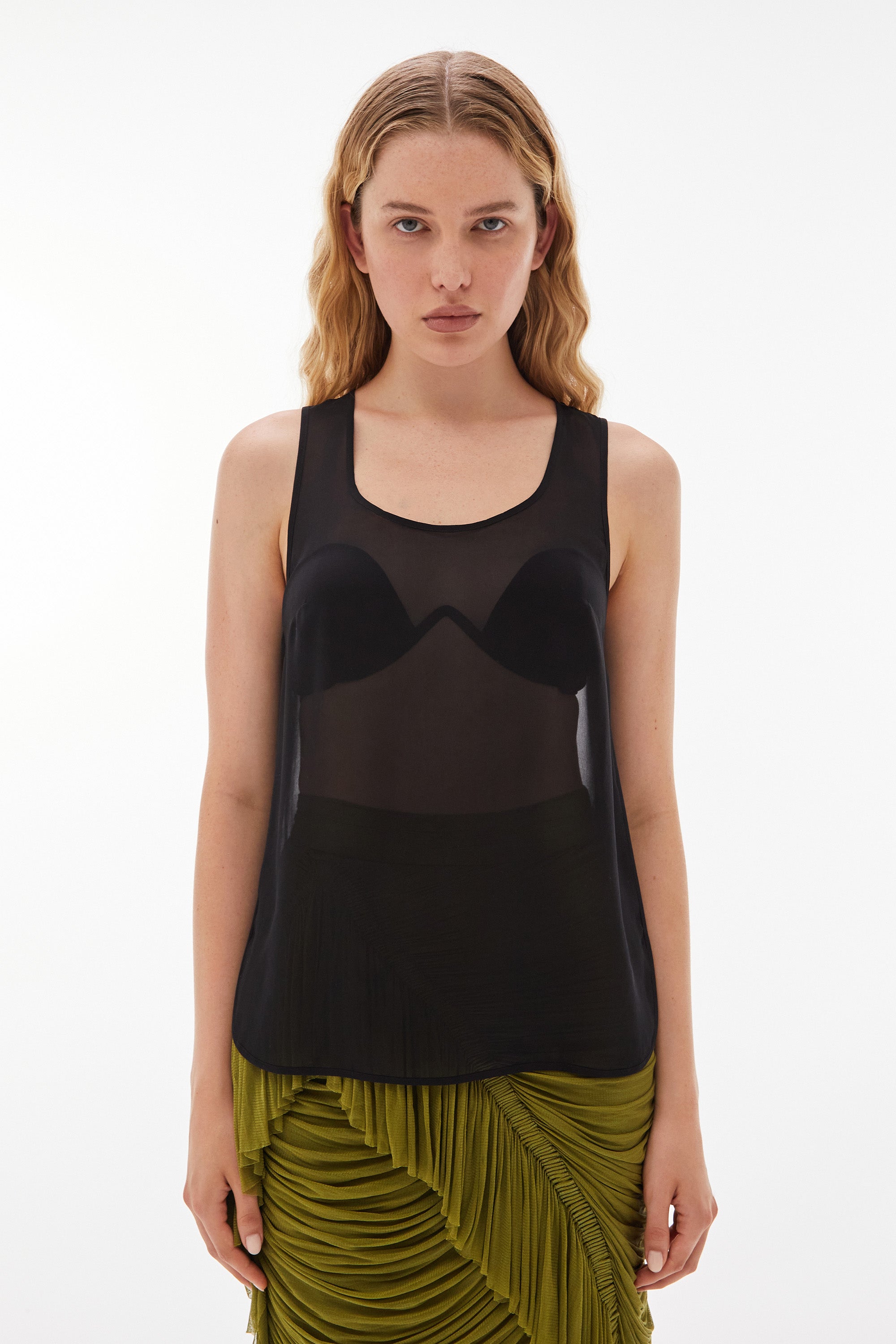 WILLOW-Sora Silk Tank Black