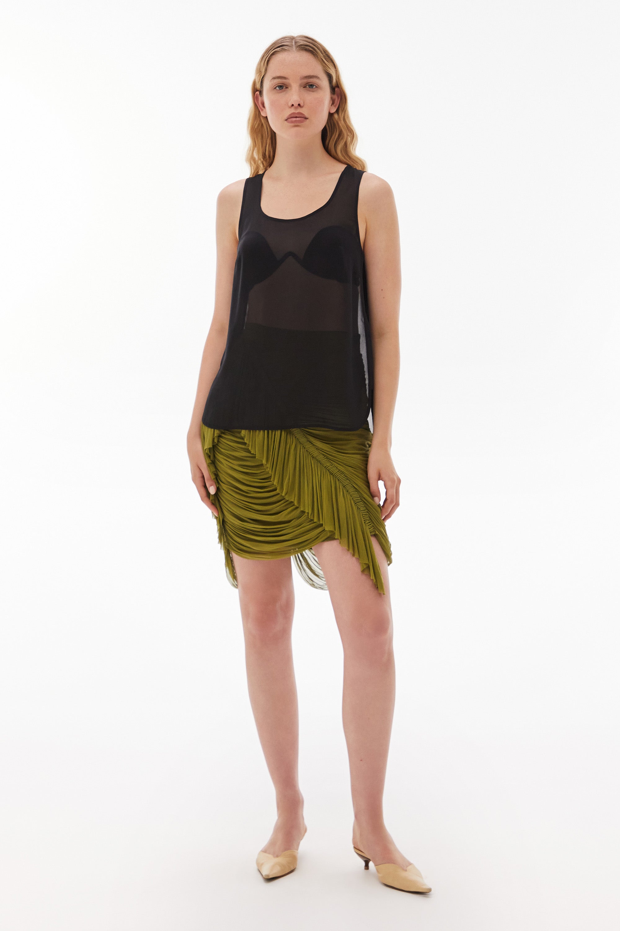 WILLOW-Sora Silk Tank Black