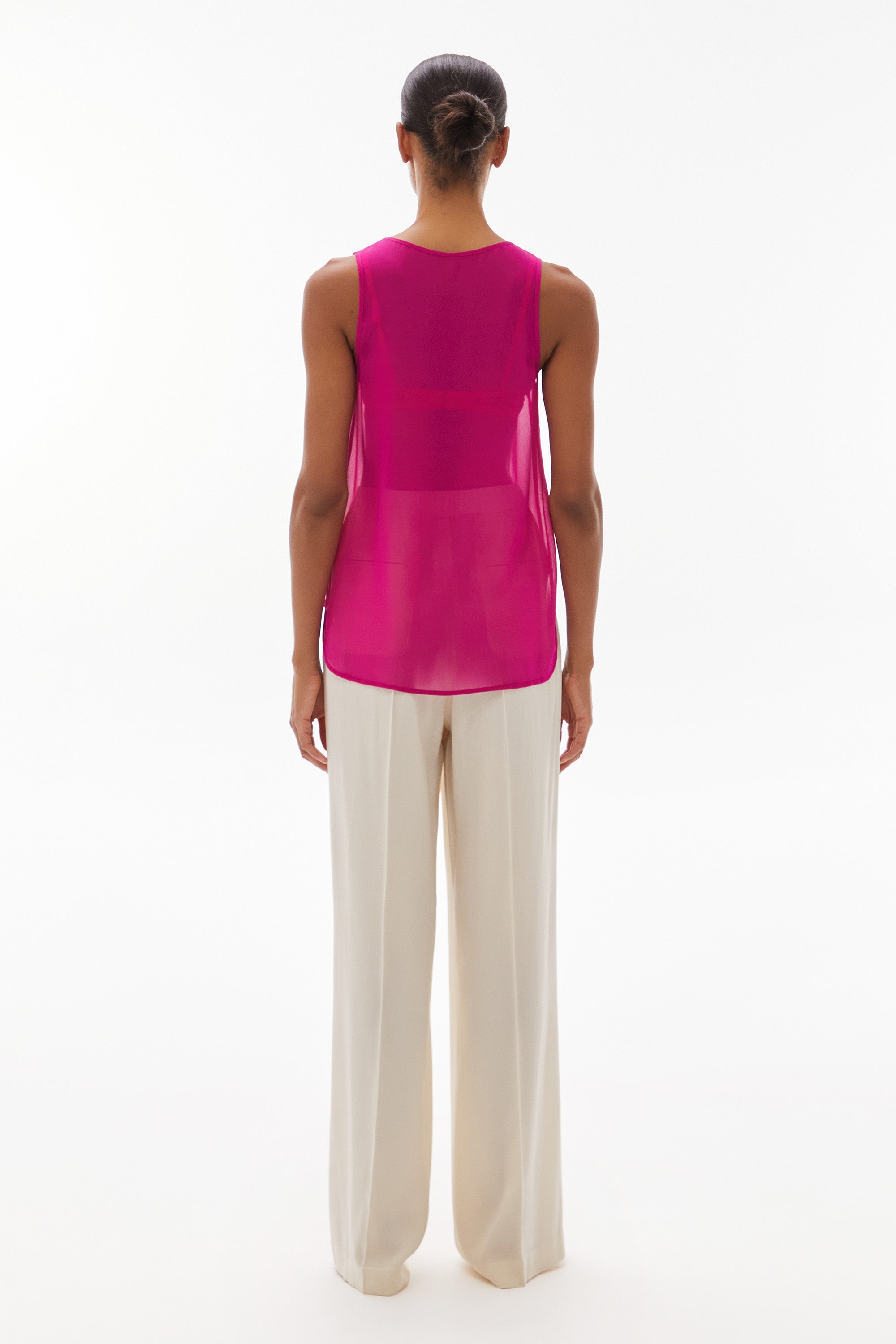 WILLOW-Sora Silk Tank Magenta