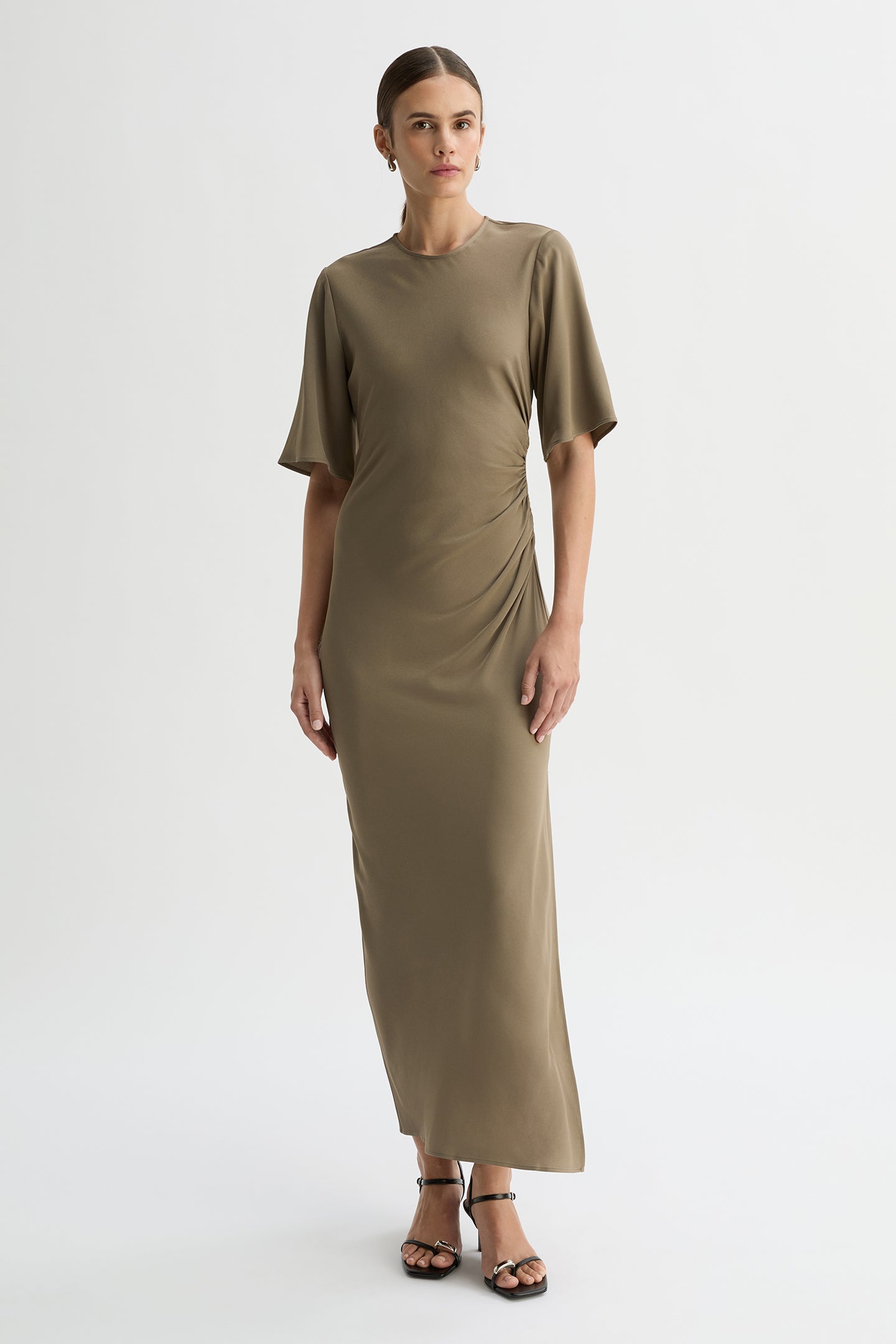 ★GLOWNY★G CHLOE MINI DRESS (DARK GRAY)★正規品/直送料込 Melange grey mini dress for Women | THE ATTICO®