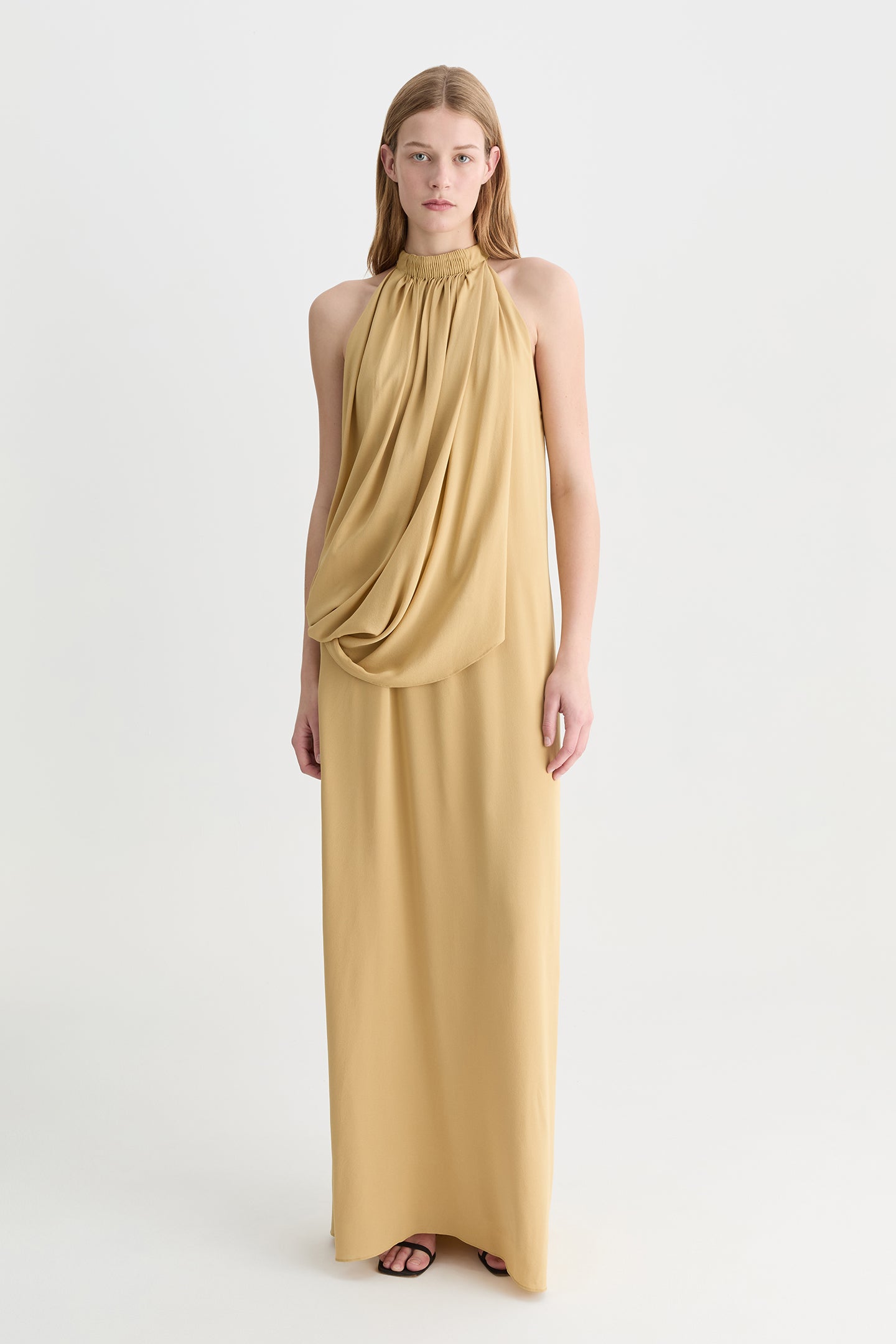 Solis Silk Twist Gown Sand