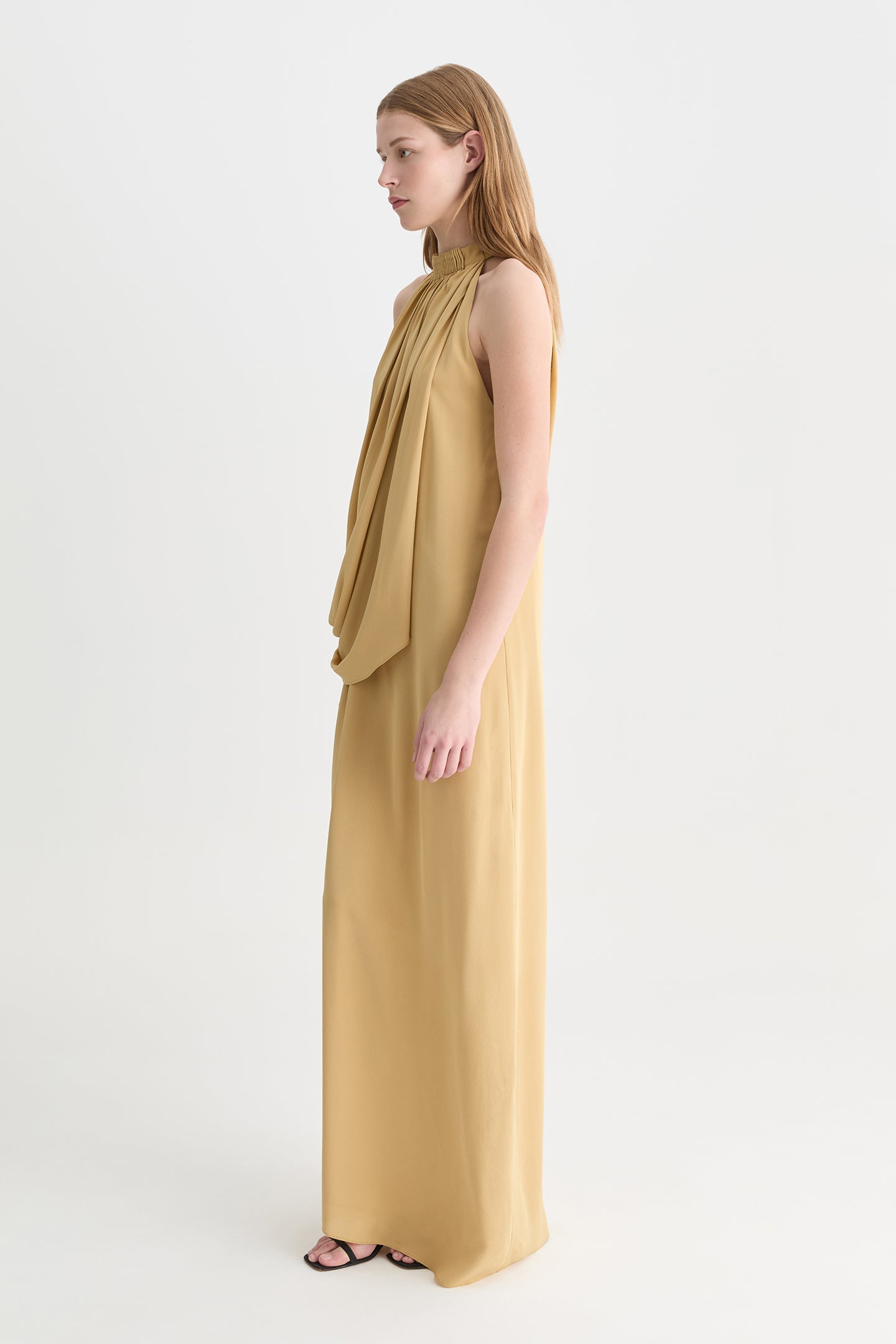 Solis Silk Twist Gown Sand