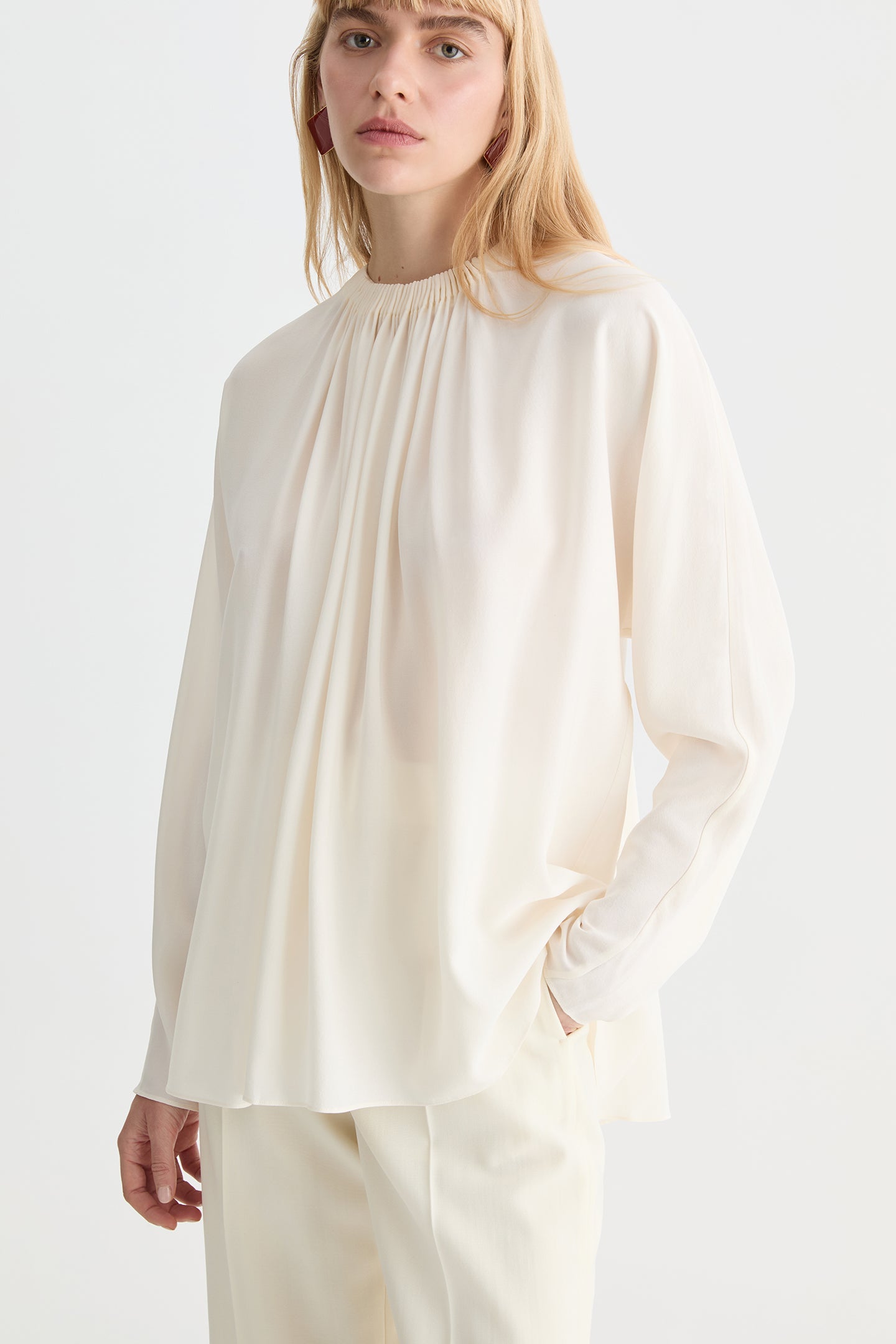 Solis Silk Blouse Ivory