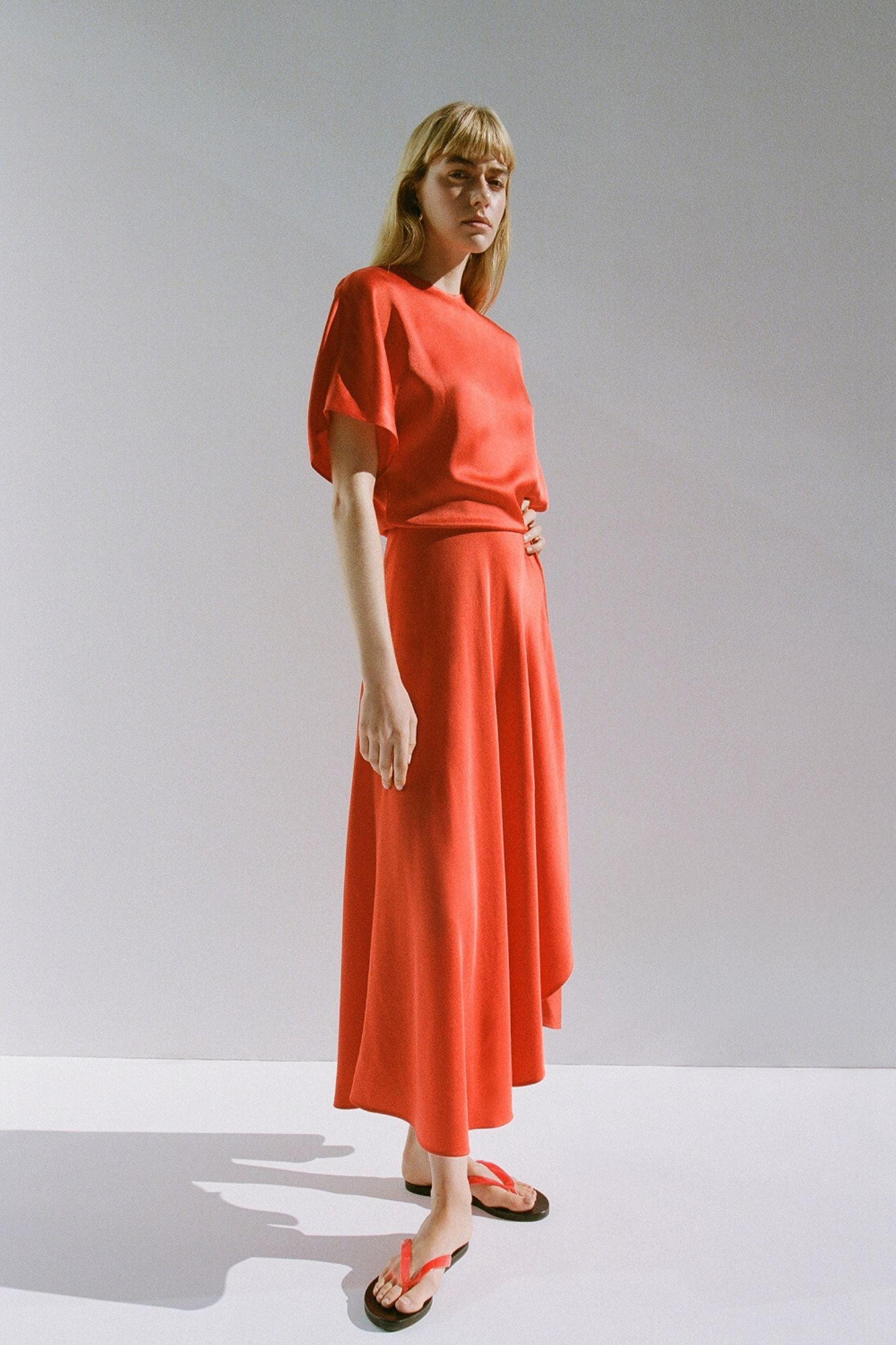 Noa Wrap Dress Blood Orange