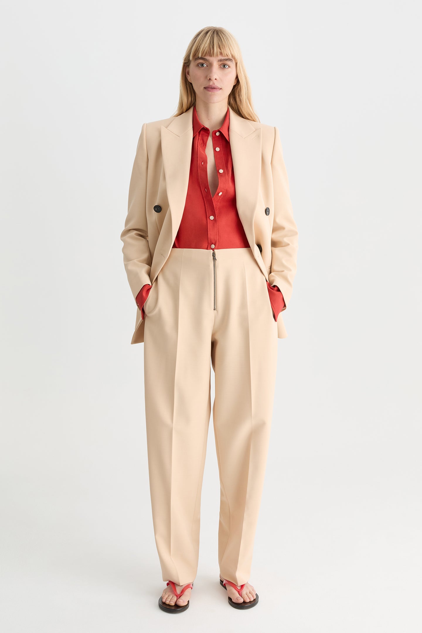 Aeris Sculpted Blazer Wheat-Willow-Australian-designer