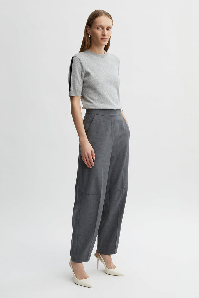 Alida Wool Cocoon Pant-Grey-WILLOW-Australian-Luxury-Designer