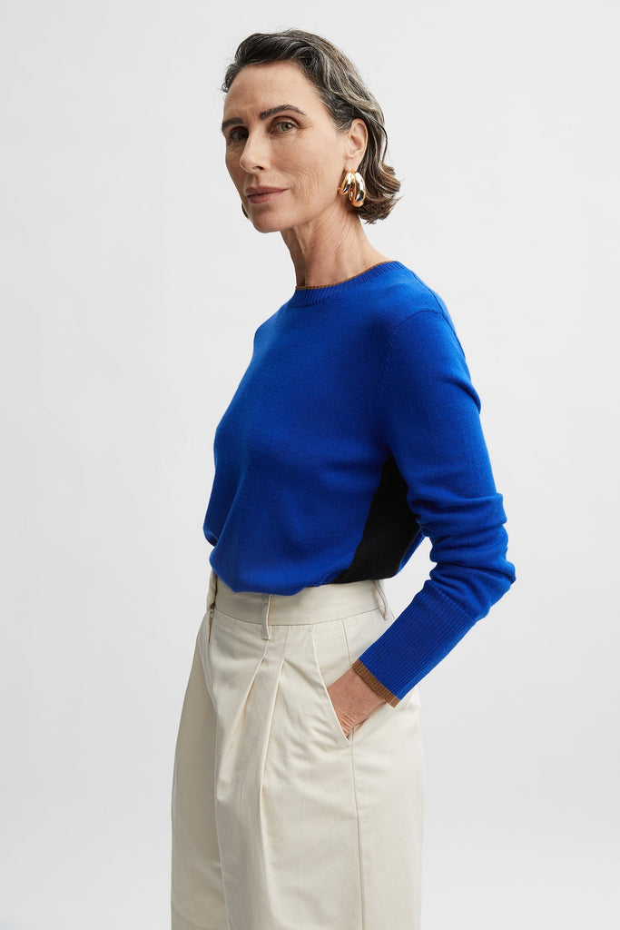 Bonnie Wool Crew Knit-Klein Blue-WILLOW-Australian-Luxury-Designer