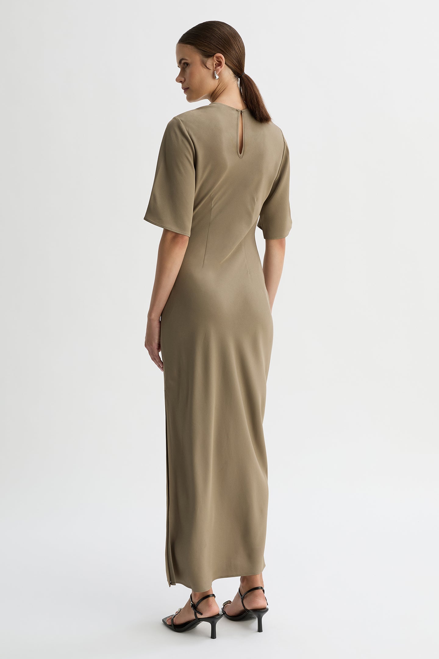 CHLOE DRESS-Taupe-WILLOW-Australian-Designer