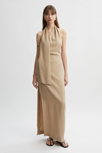 Clara Dress-Sand-WILLOW-Australian-Luxury-Designer