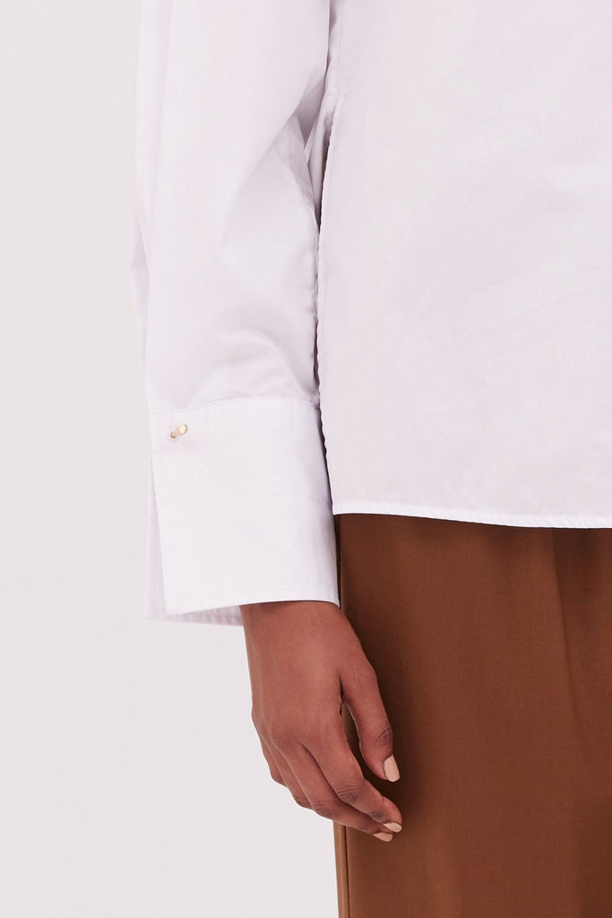 Cufflink Shirt-White-WILLOW-Australian-Designer