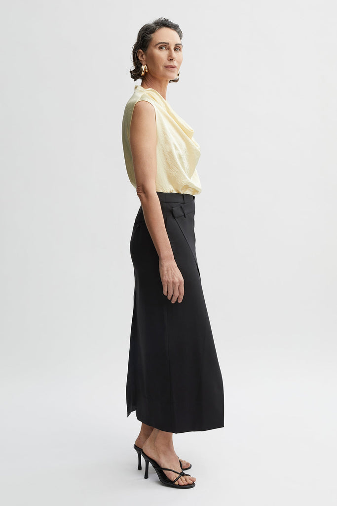 Diana Wool Wrap Skirt-Black-WILLOW-Australian-Luxury-Designer