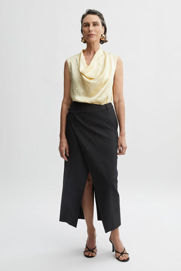 Diana Wool Wrap Skirt-Black-WILLOW-Australian-Luxury-Designer