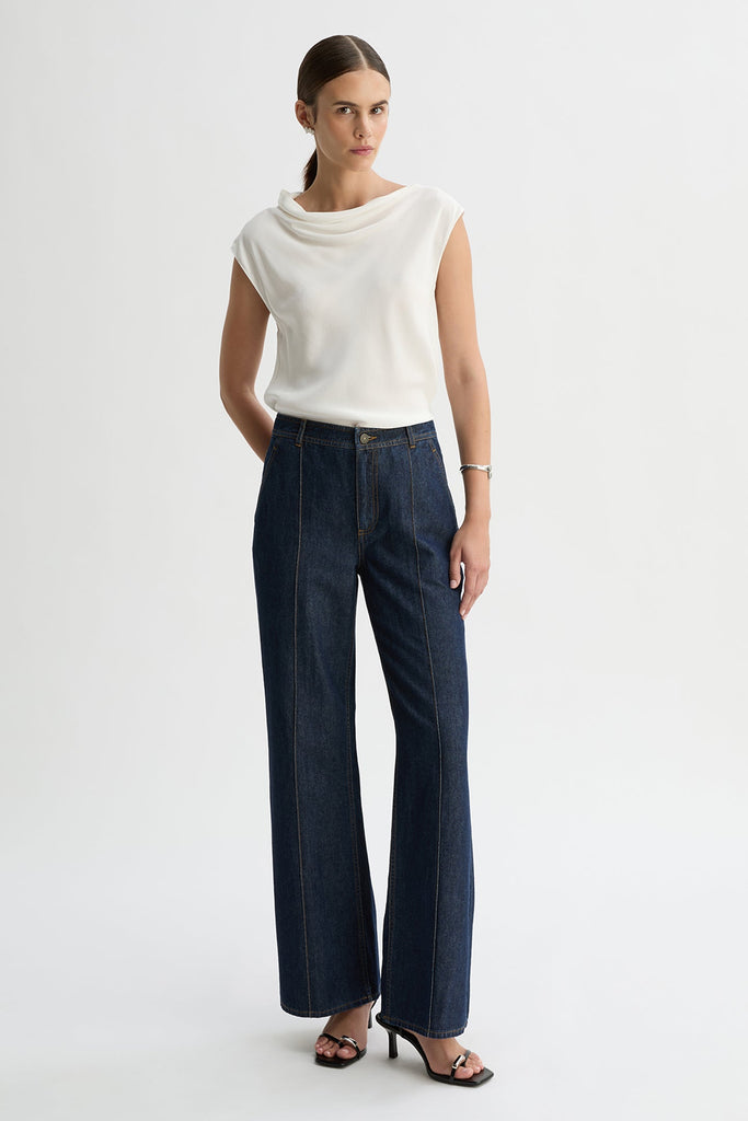 ELLORA HIGH RISE JEAN-Indigo-WILLOW-Australian-Designer