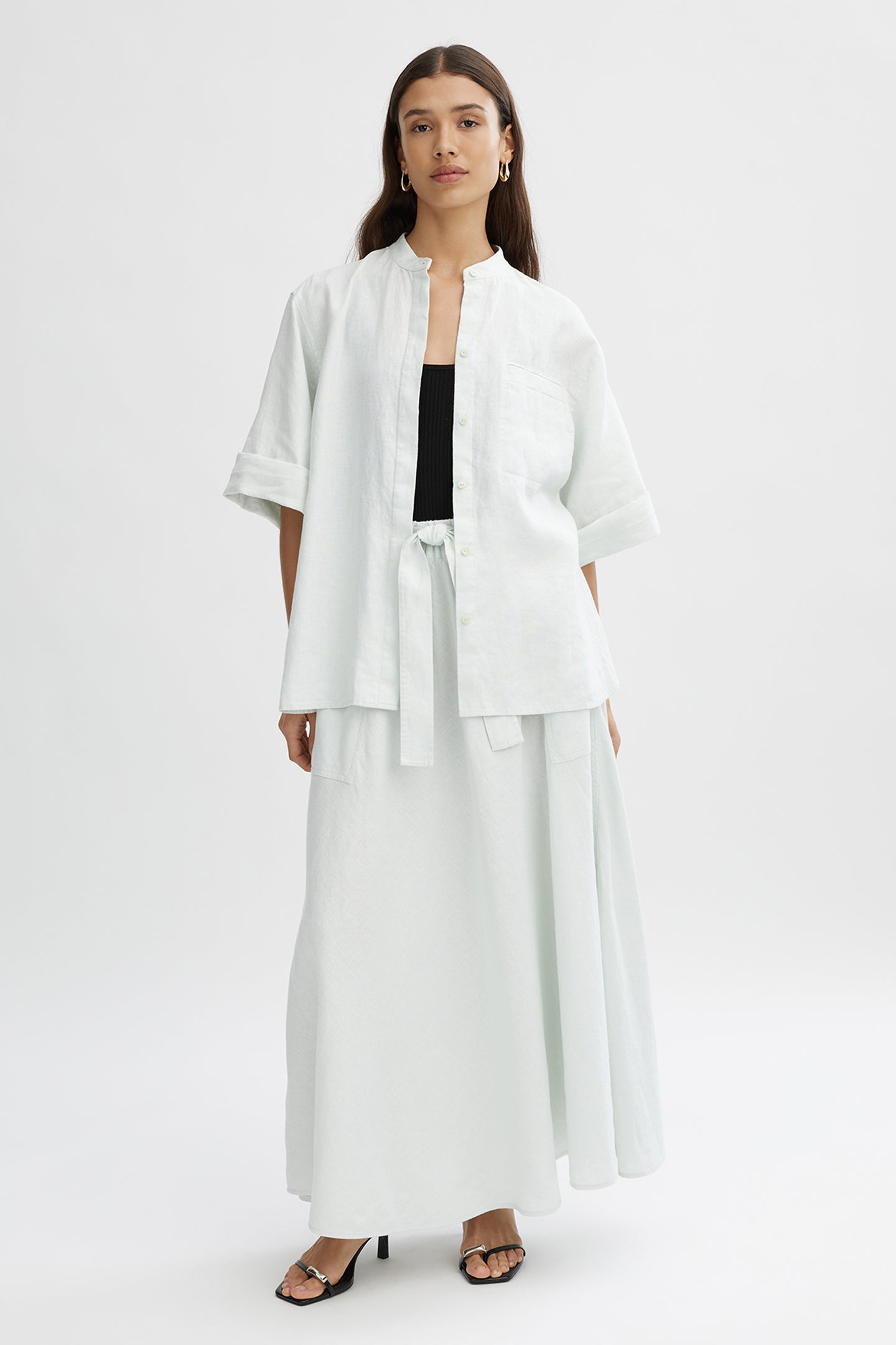 ESTELLE SHORT SLEEVE LINEN SHIRT