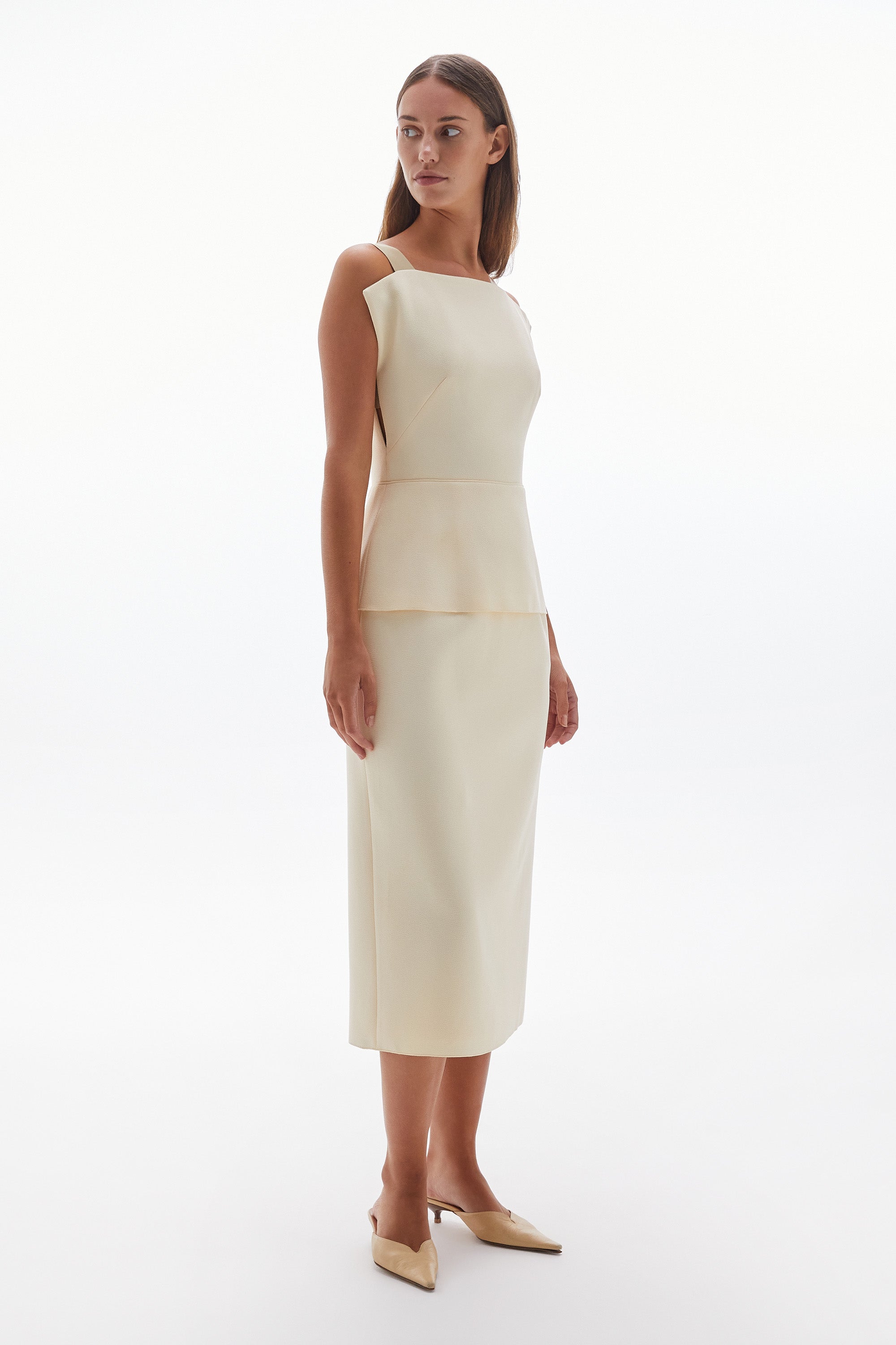 Inez Crepe Dress Butter