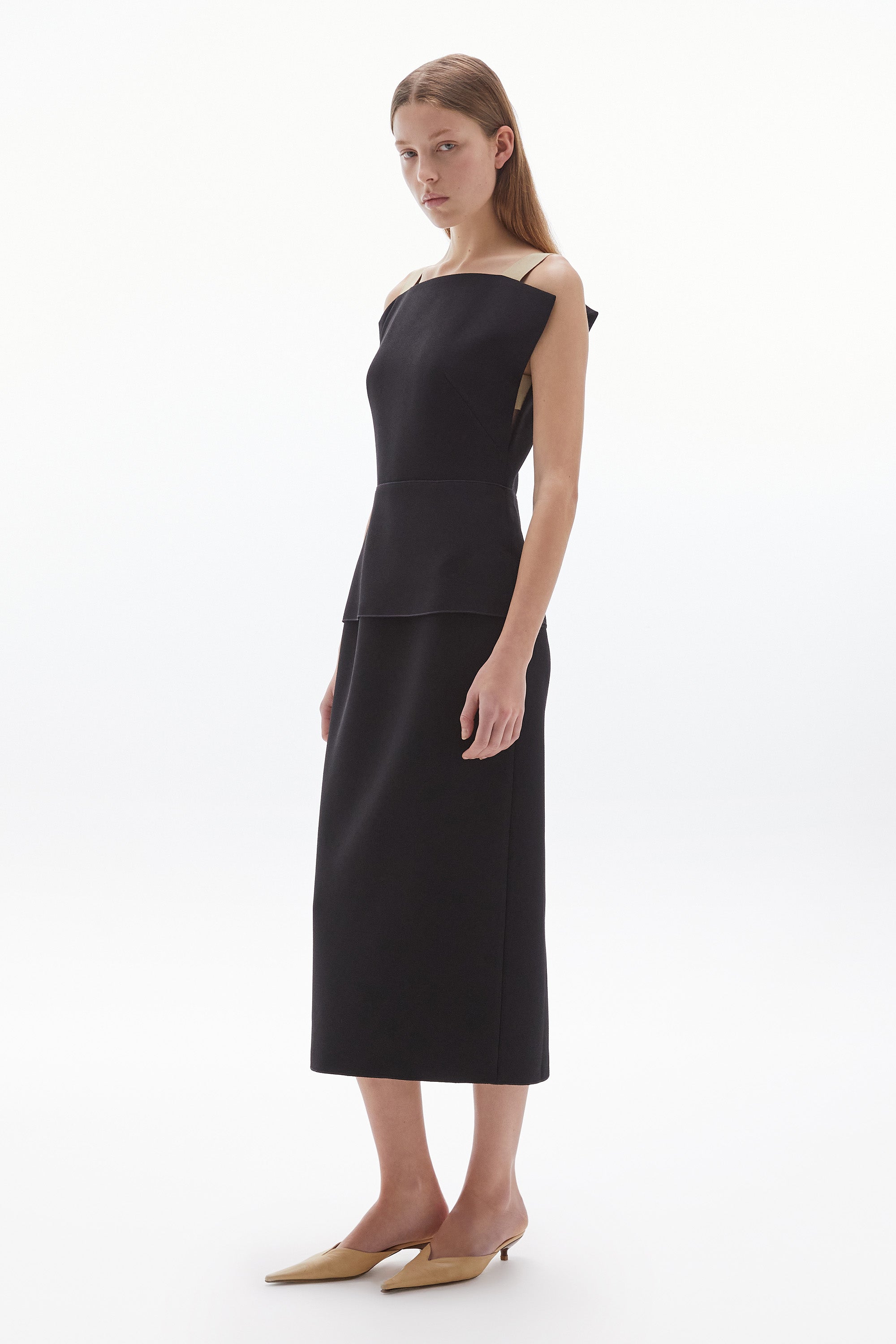 Inez Crepe Dress Black