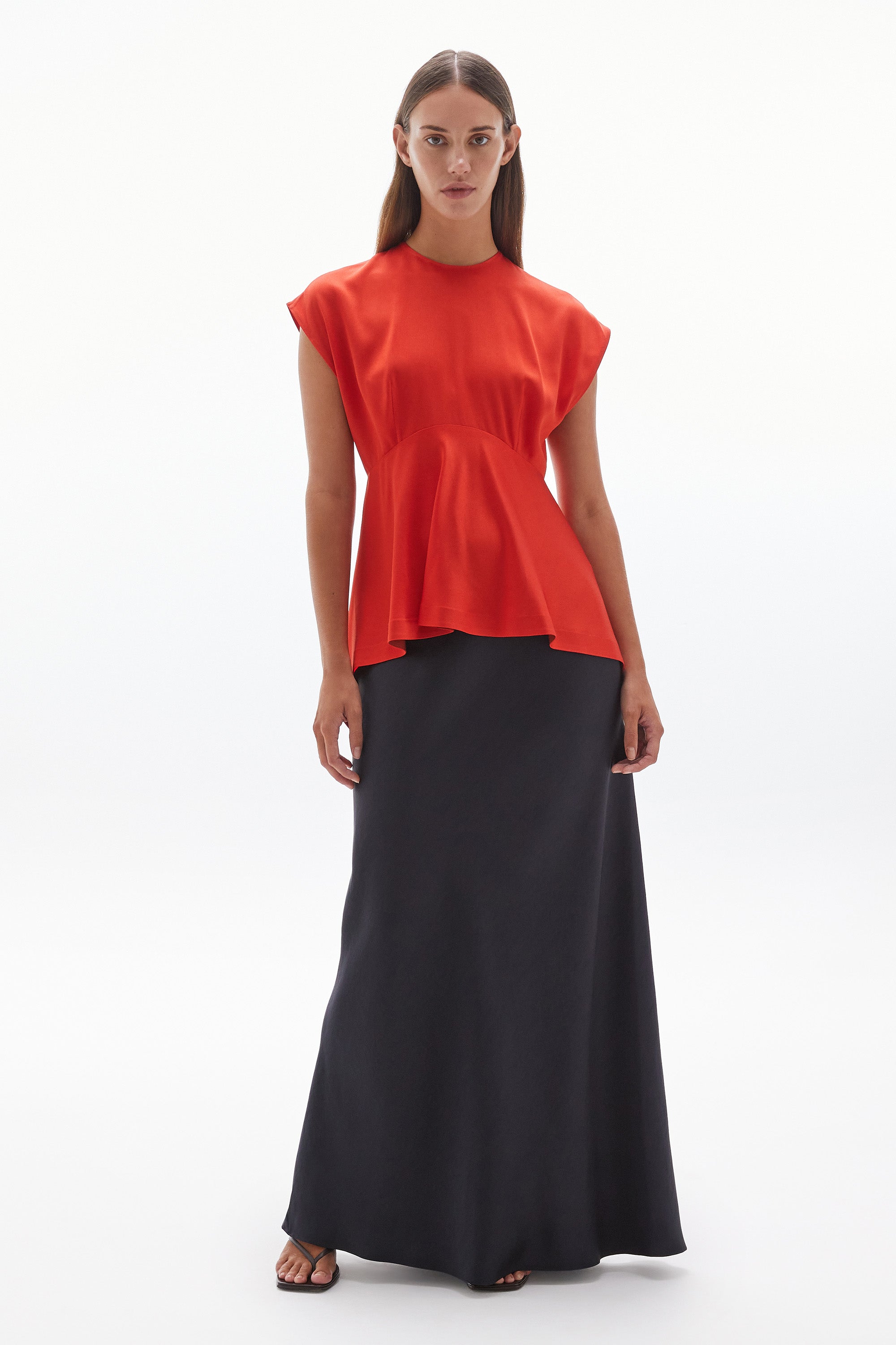Noa Peplum Top Blood Orange