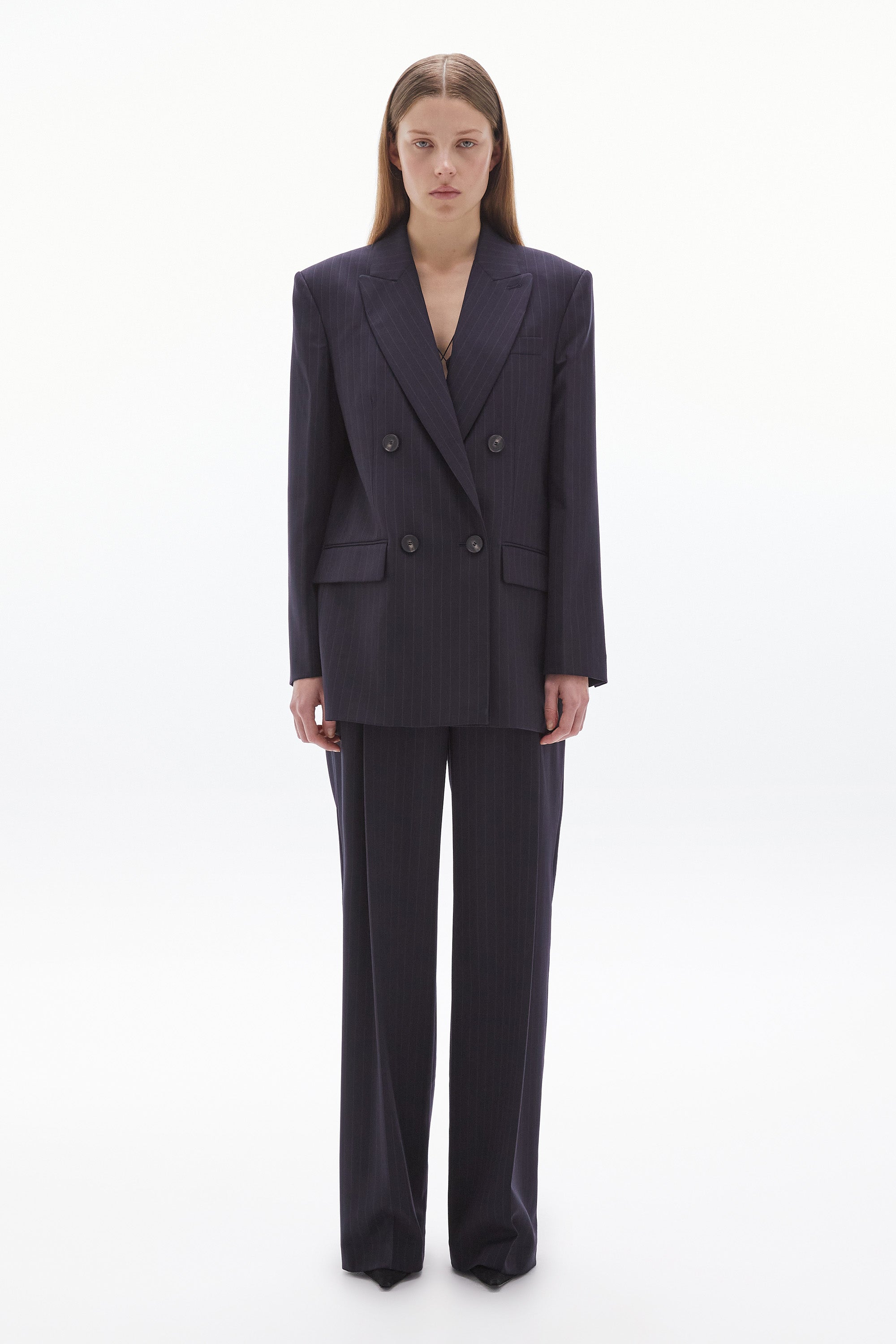 Nox Blazer Ink Pinstripe