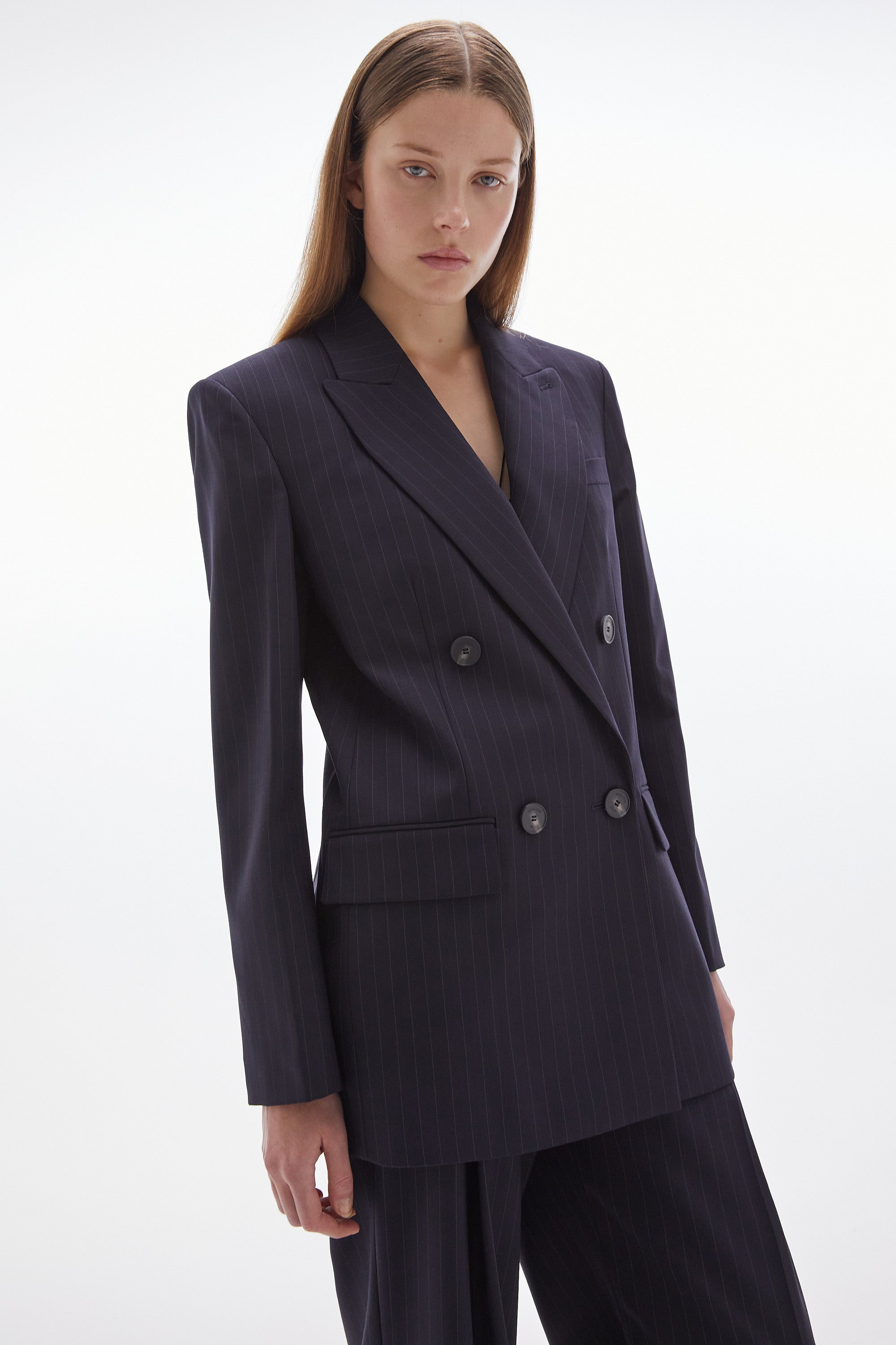 Nox Blazer Ink Pinstripe