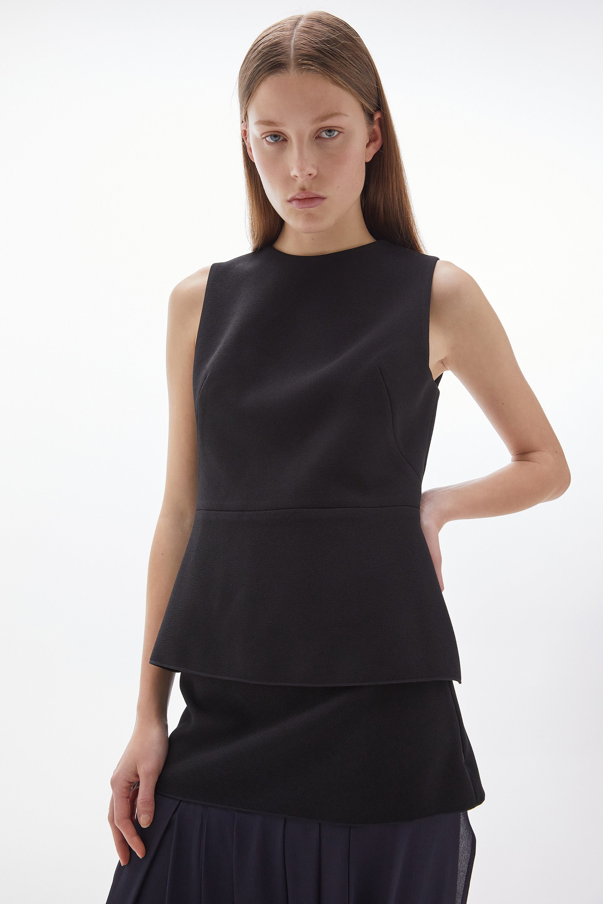 Inez Crepe Top Black